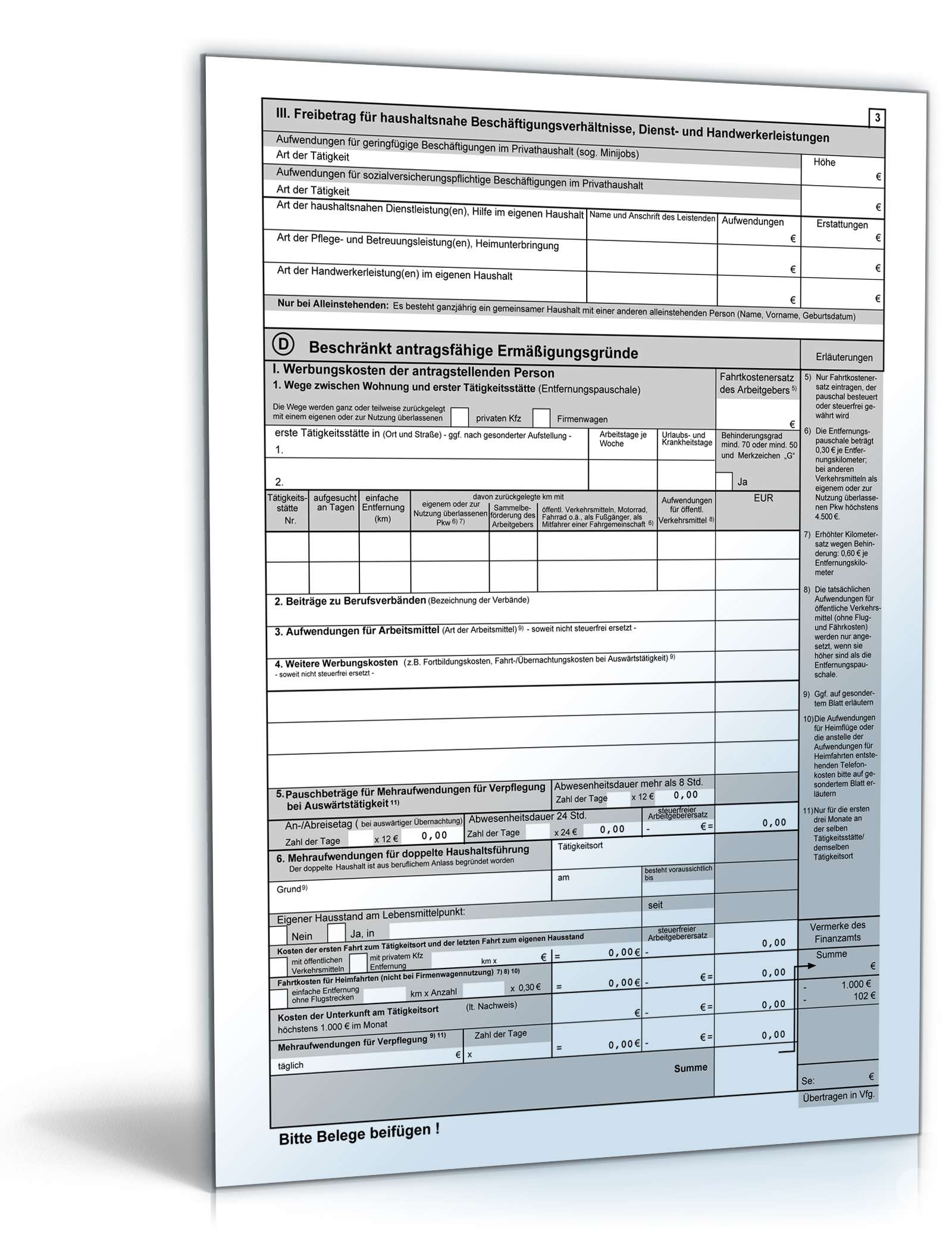 Antrag auf Lohnsteuer-Ermäßigung 2015 PDF. Seite: 3
