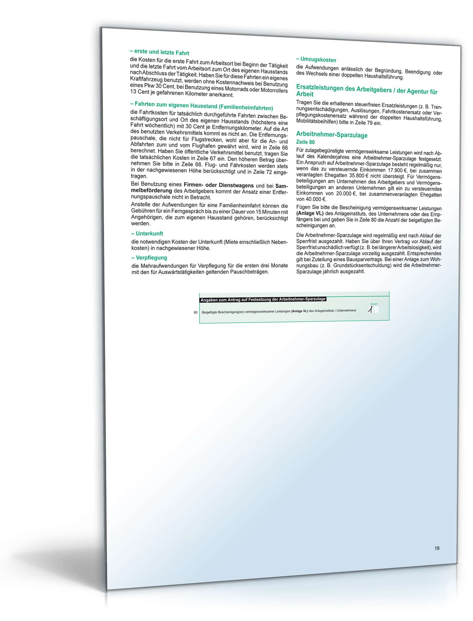 Anleitung zur Einkommensteuererklärung 2011 PDF. Seite: 19