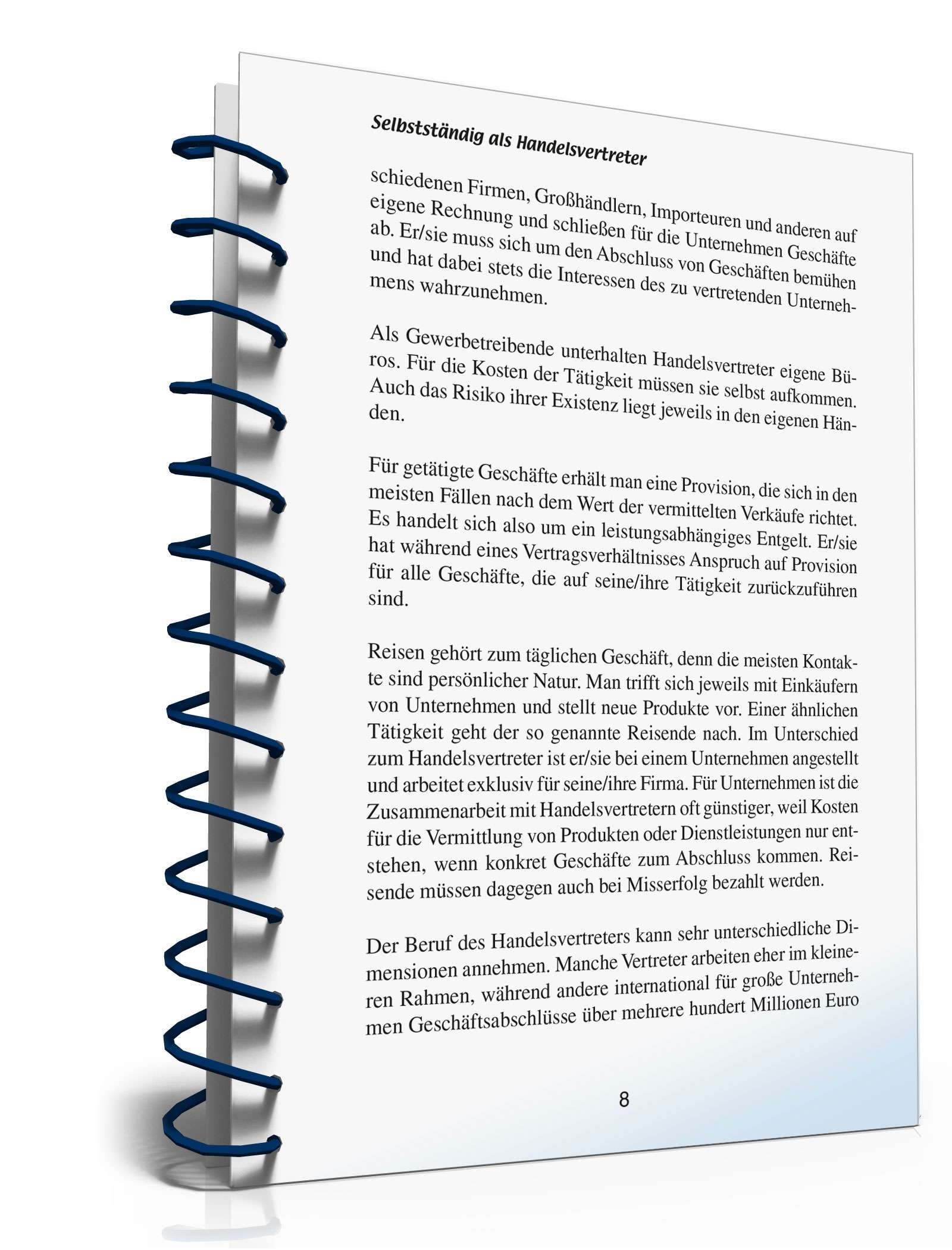 Selbstständig als Handelsvertreter PDF. Seite: 8