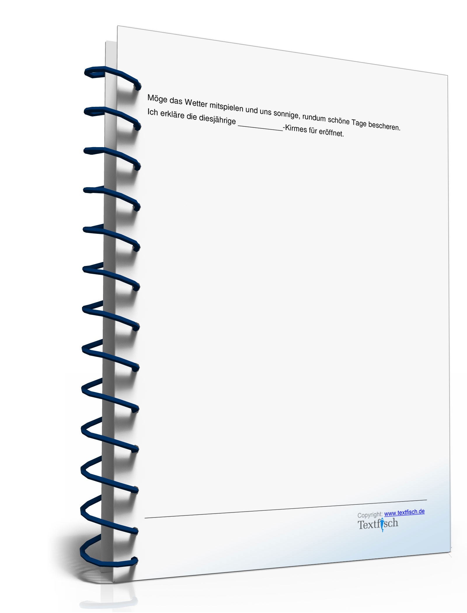 Eröffnungsrede zur Eröffnung einer Kirmes  PDF. Seite: 4