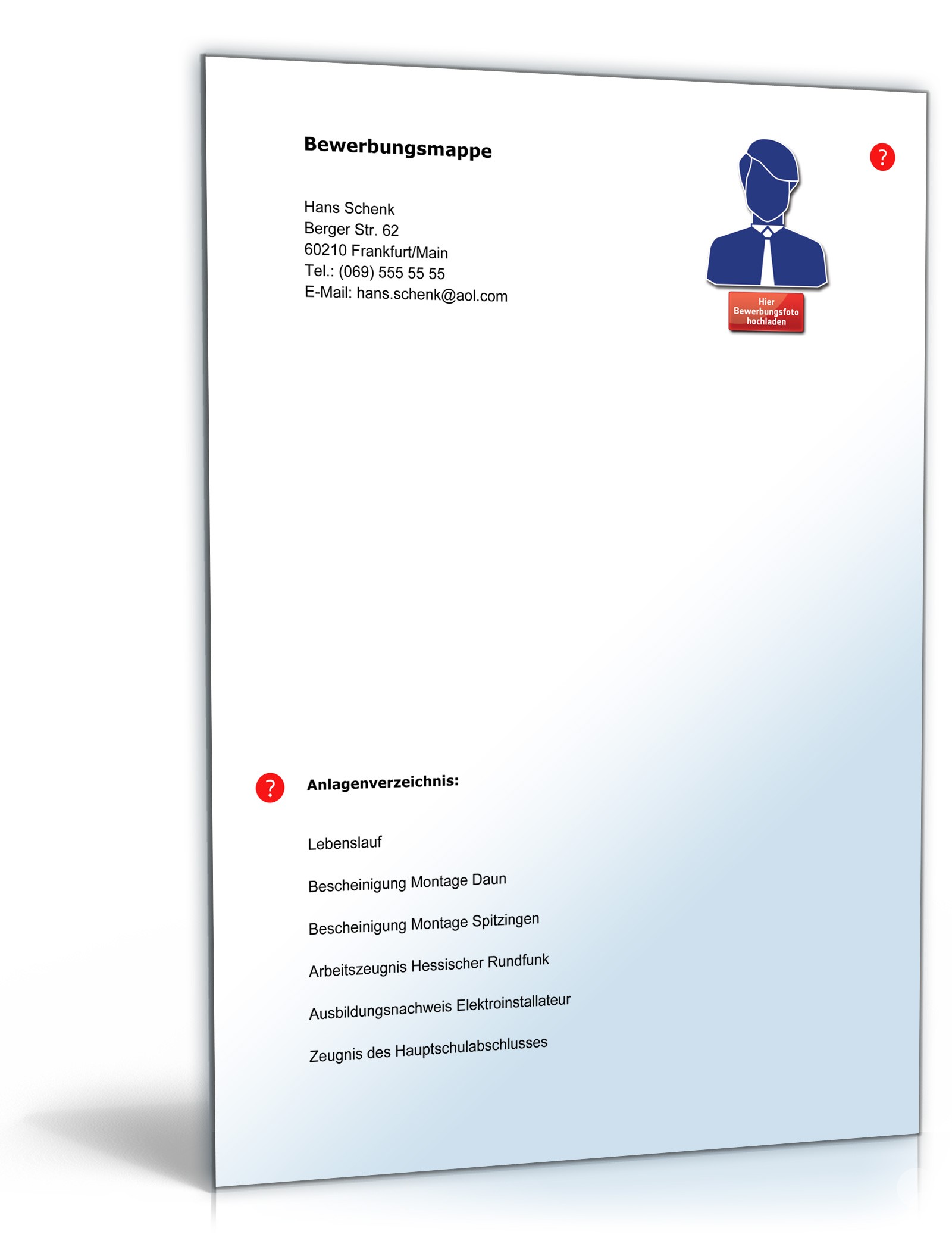 Lebenslauf Bewerbung aus der Arbeitslosigkeit Word