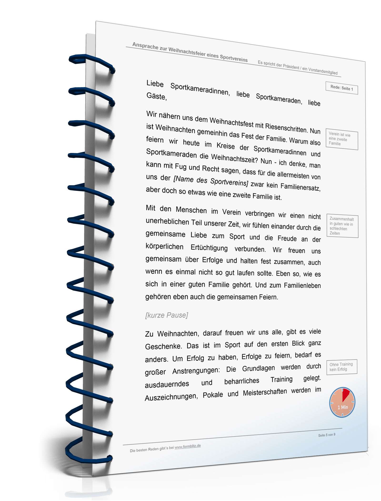 Rede Weihnachtsfeier im Sportverein Word. Seite: 5