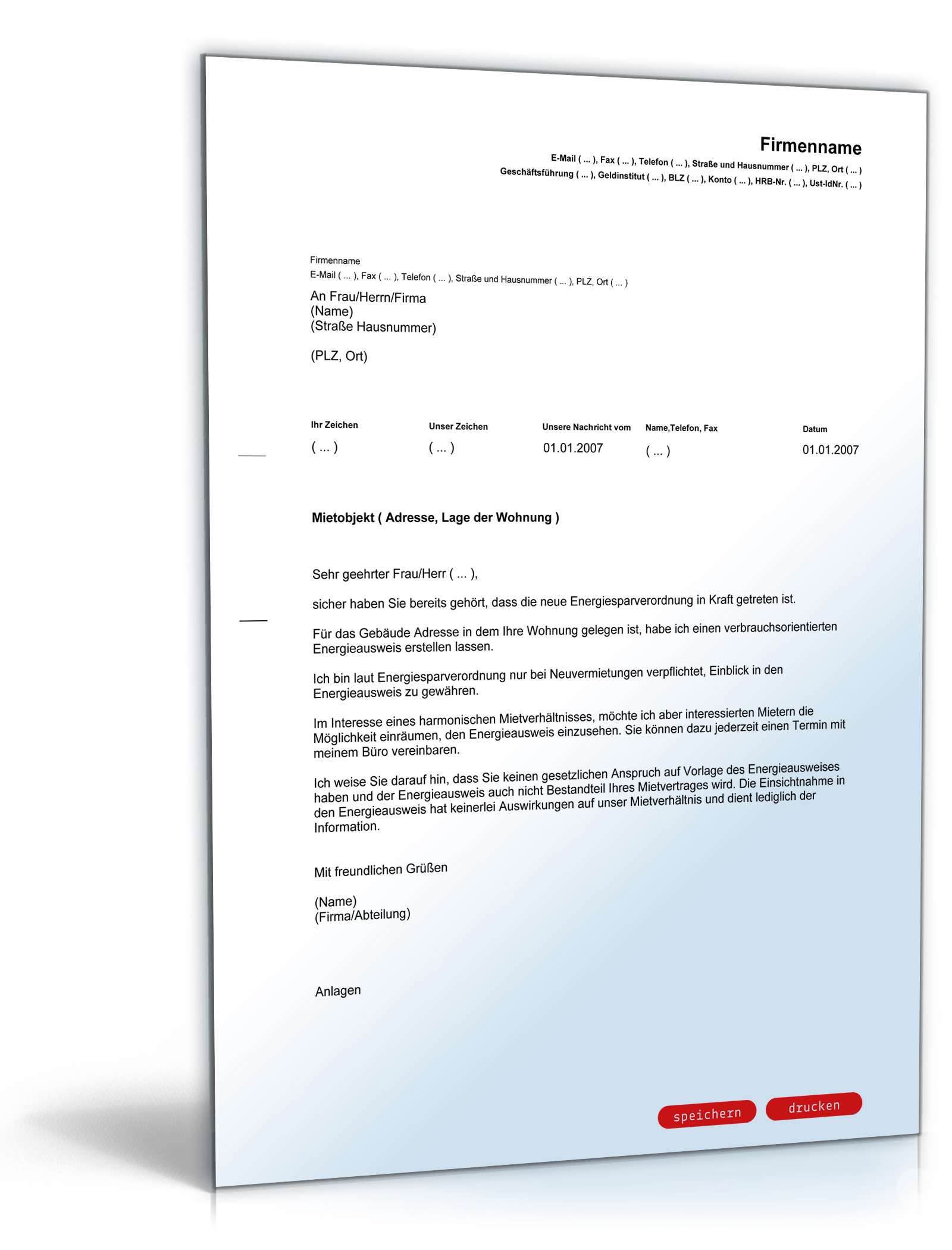 Informationsauskunft Energieausweis PDF