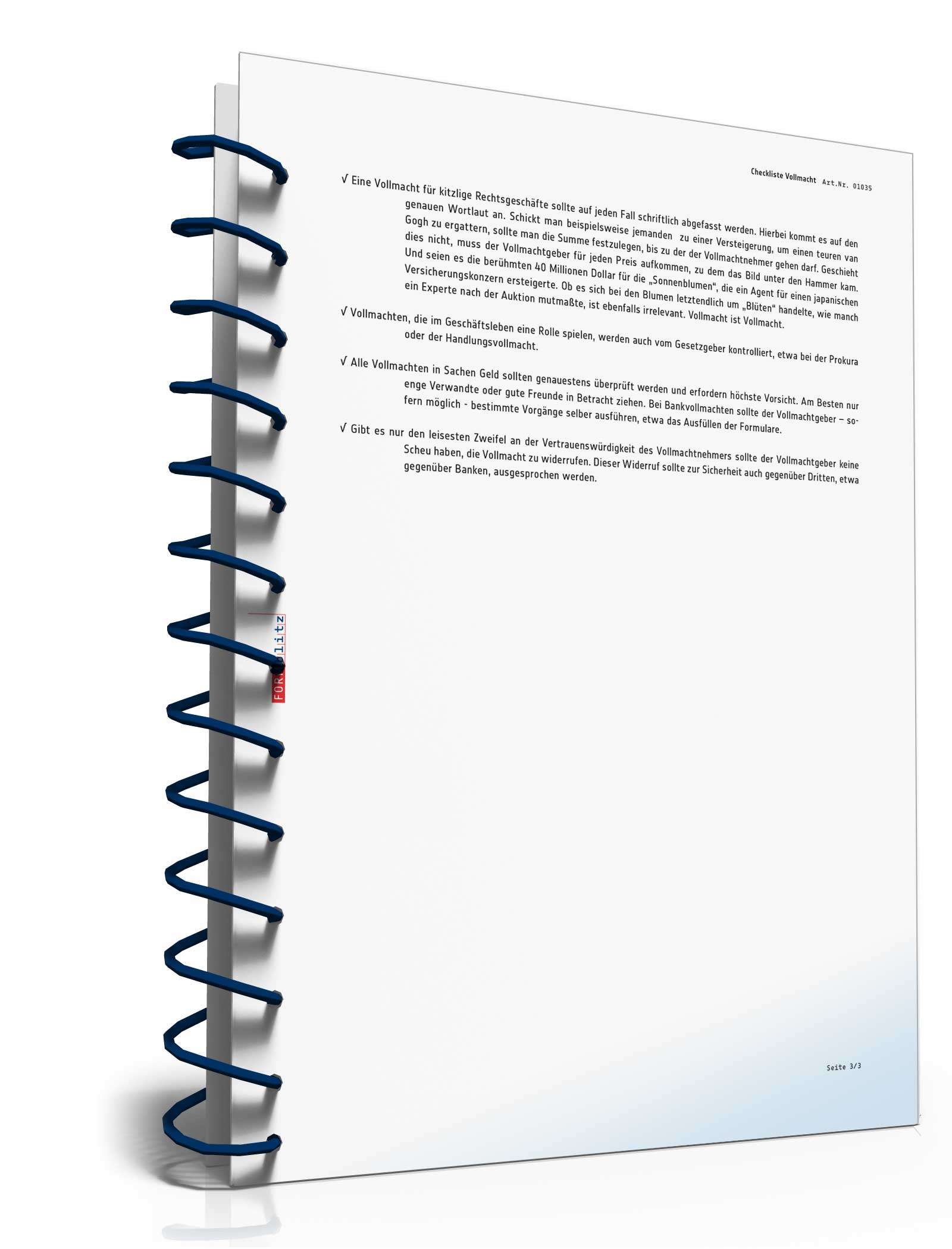 Vollmacht für einen Anwalt PDF. Seite: 5