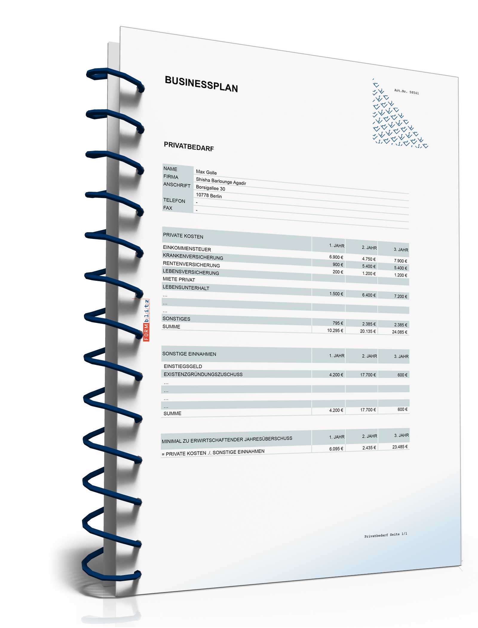 Businessplan Shisha Bar Excel. Seite: 8