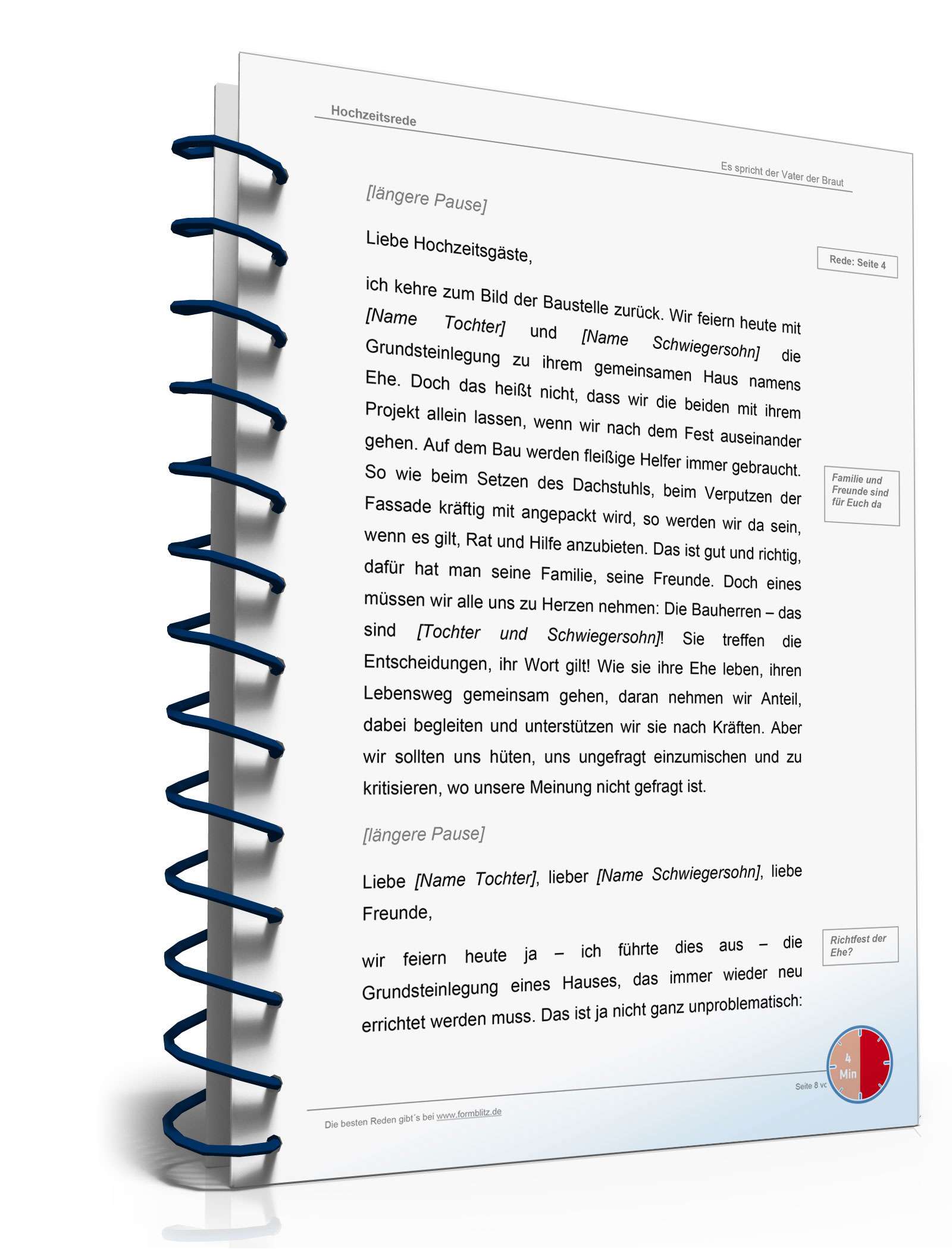 Hochzeitsrede Vater der Braut Excel. Seite: 5