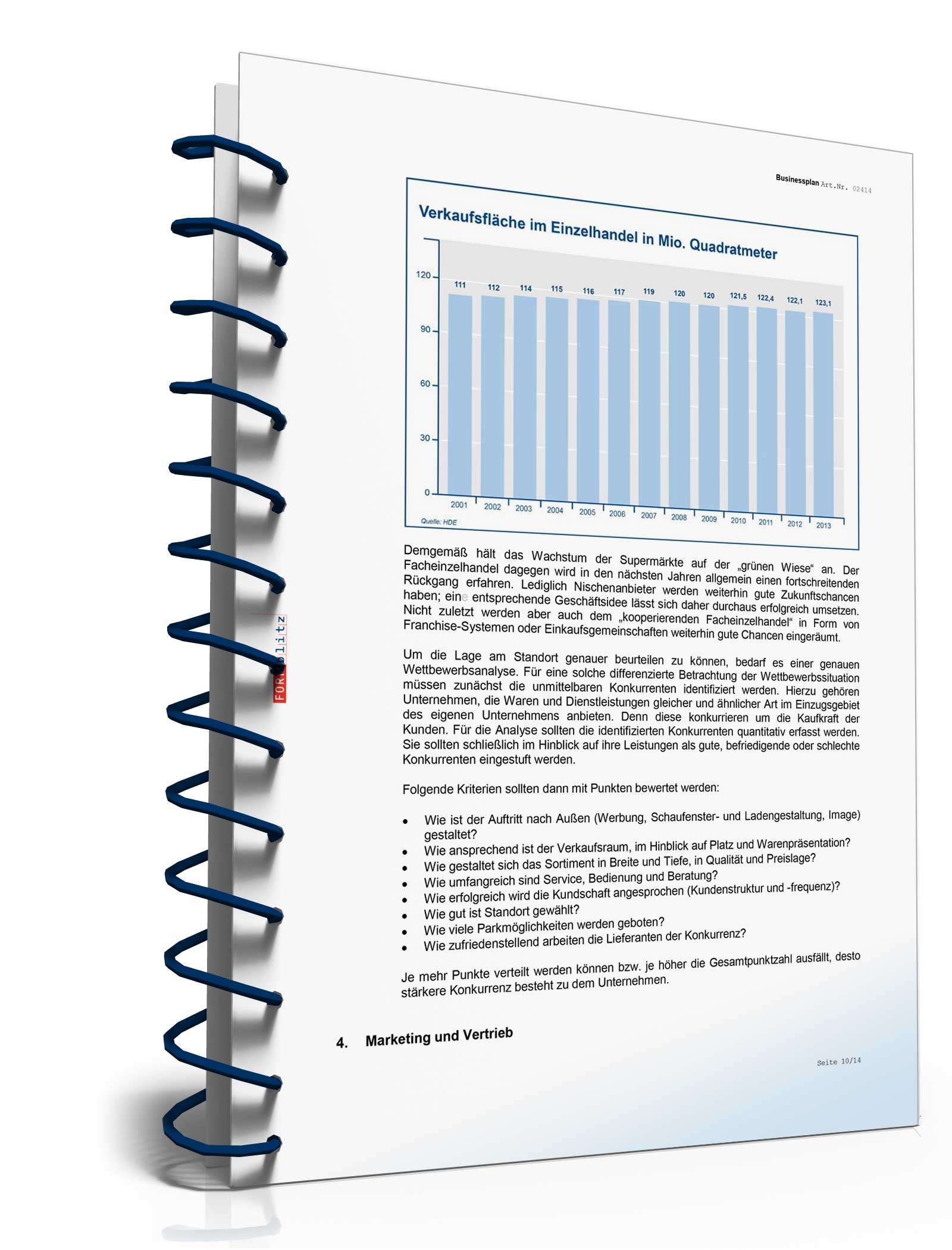 Businessplan Einzelhandel Excel. Seite: 8