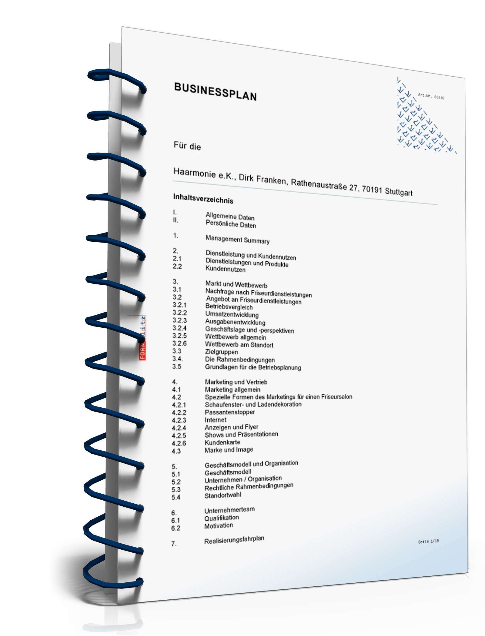 Businessplan Friseursalon Excel. Seite: 4