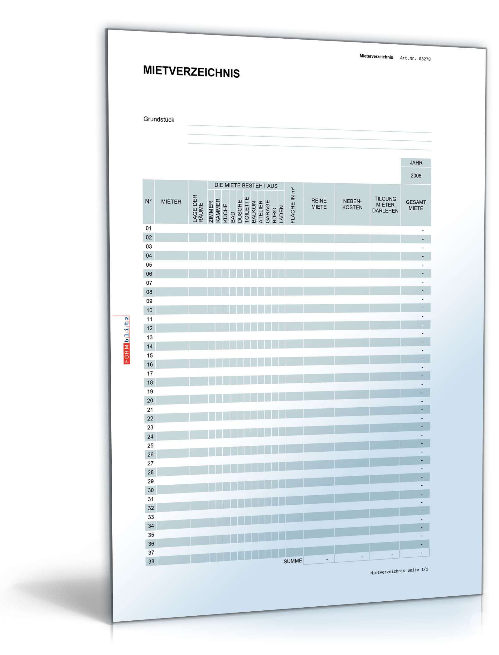 Berechnung Mietertrag Excel. Seite: 2