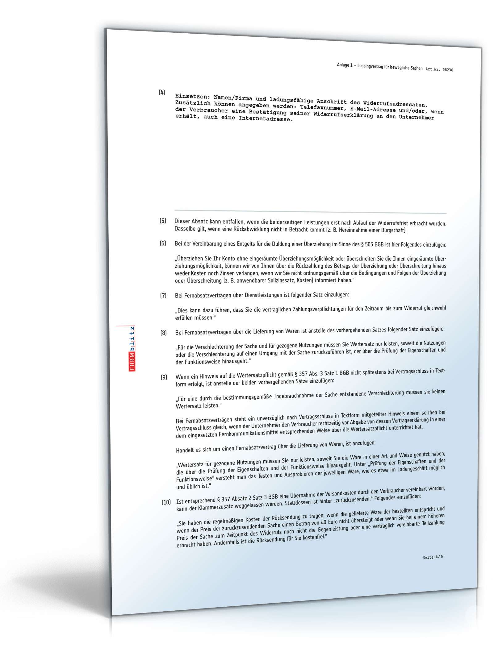 Leasingvertrag PDF. Seite: 7