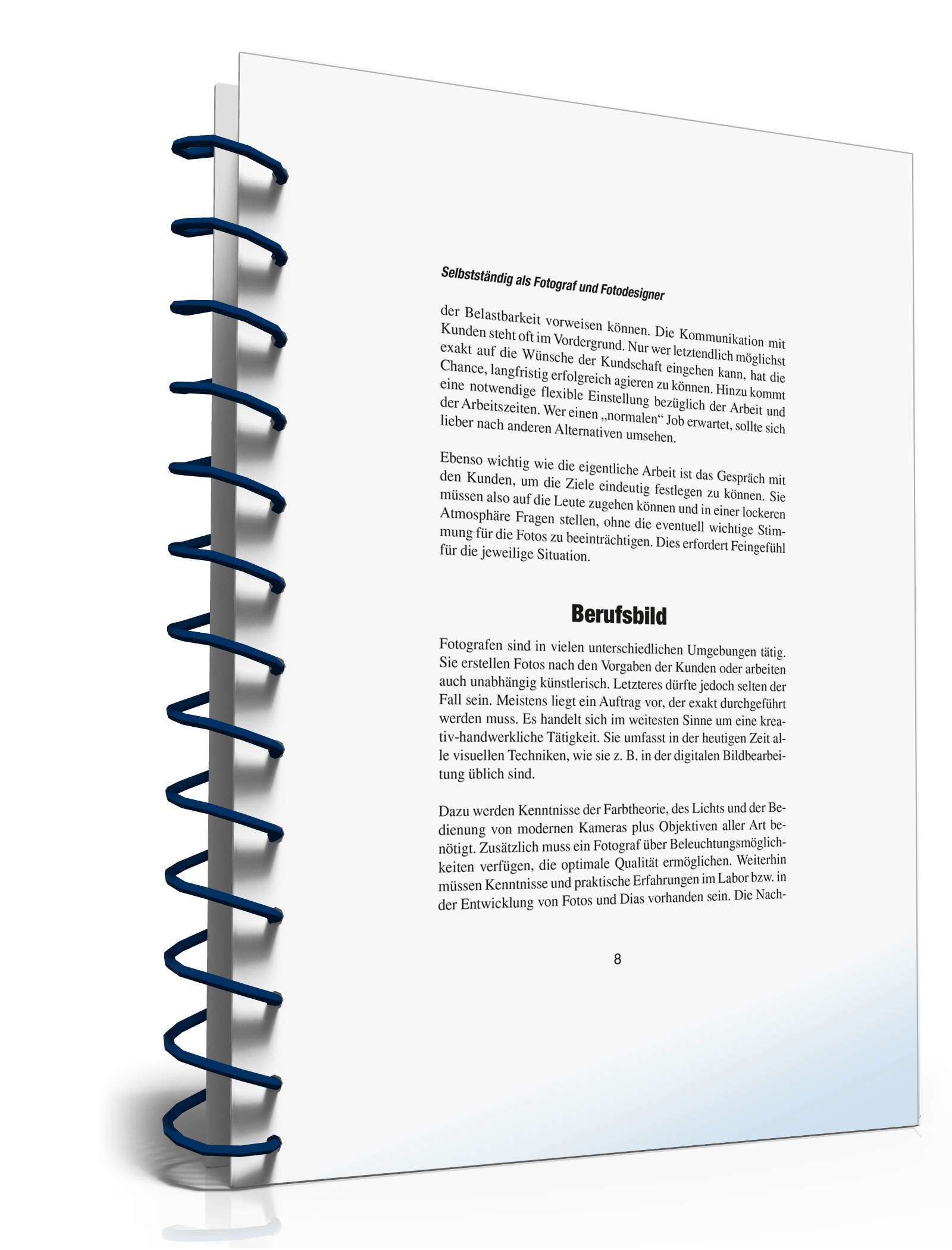 Selbstständig als Fotograf und Fotodesigner PDF. Seite: 8