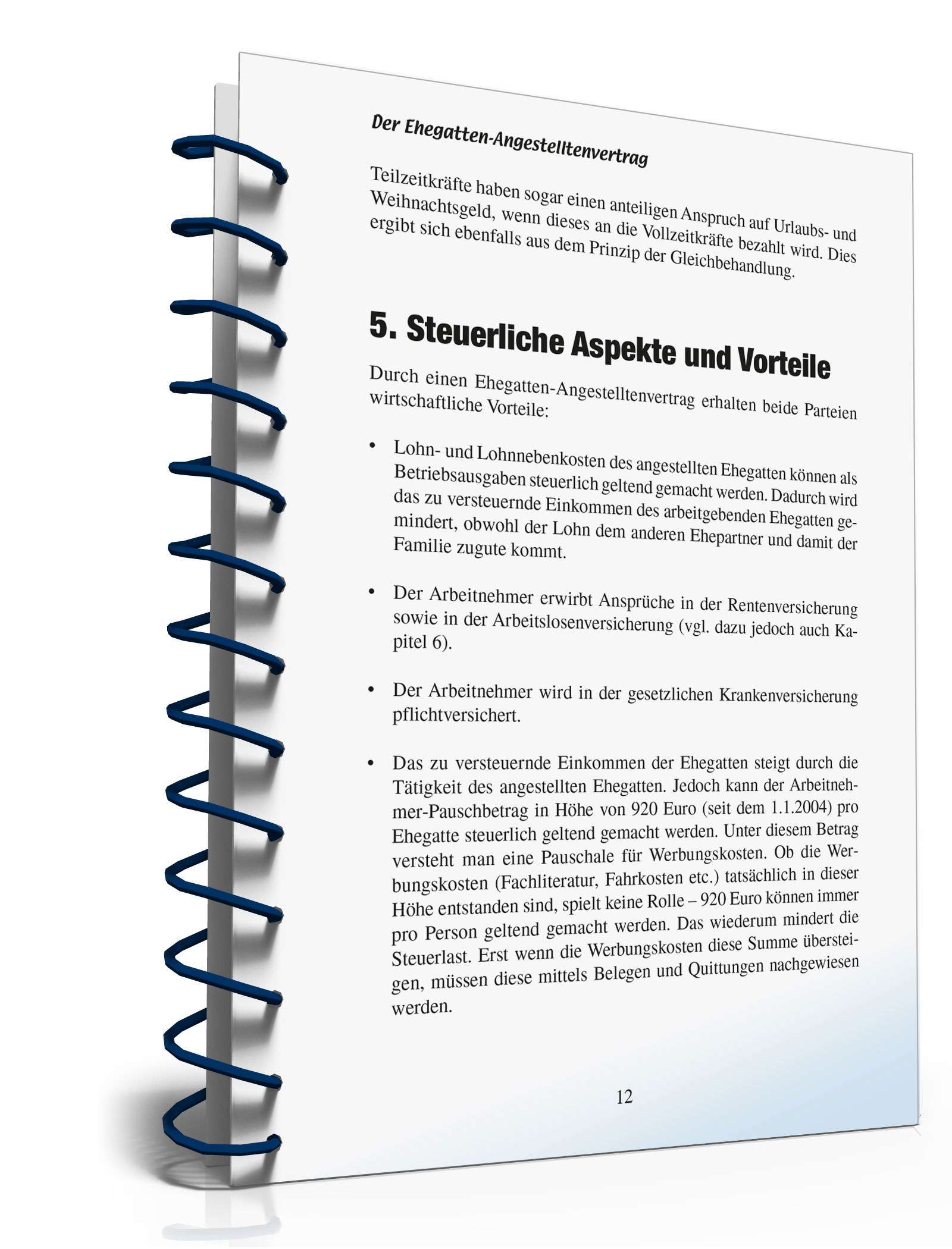 Ratgeber Ehegatten-Angestelltenvertrag PDF. Seite: 11