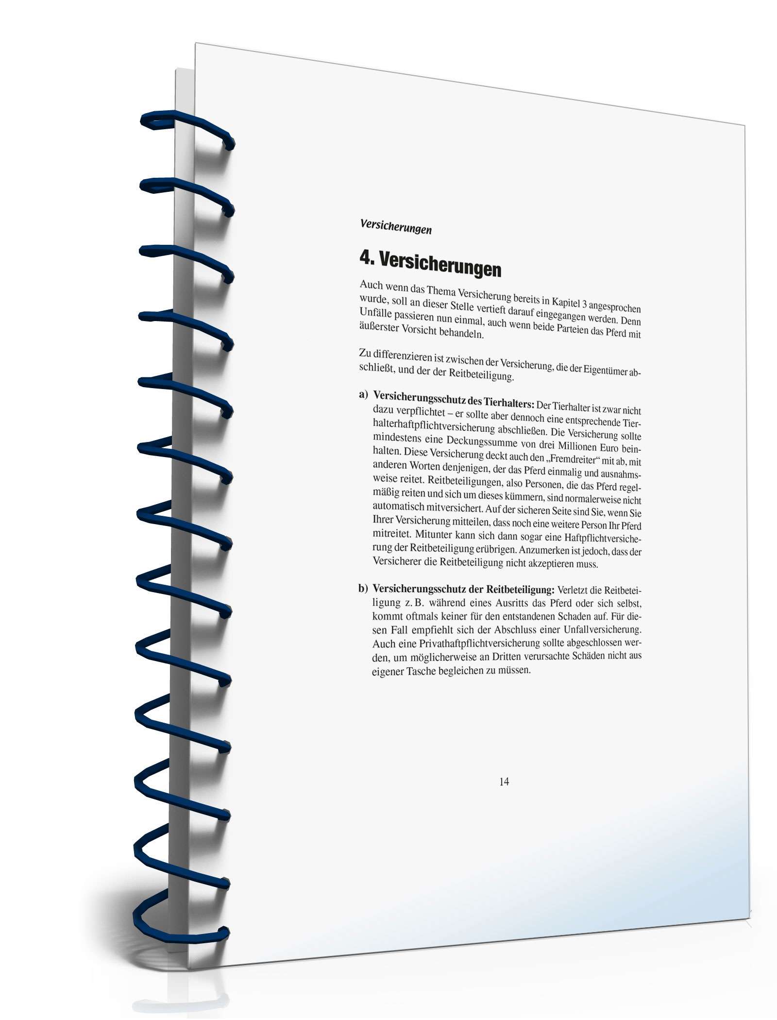 Ratgeber Reitbeteiligungsvertrag PDF. Seite: 14