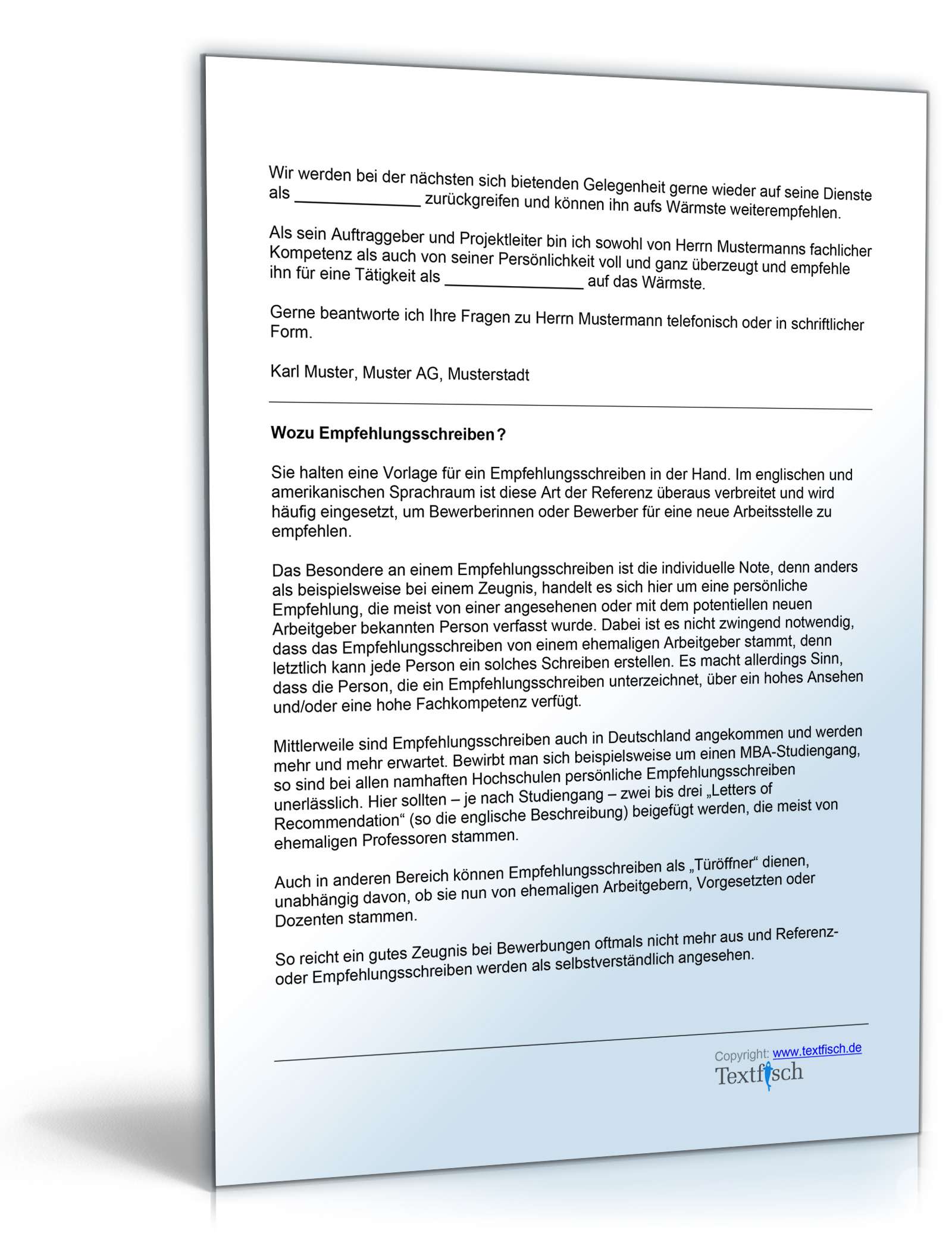 Empfehlungsschreiben Freiberufler Word. Seite: 2