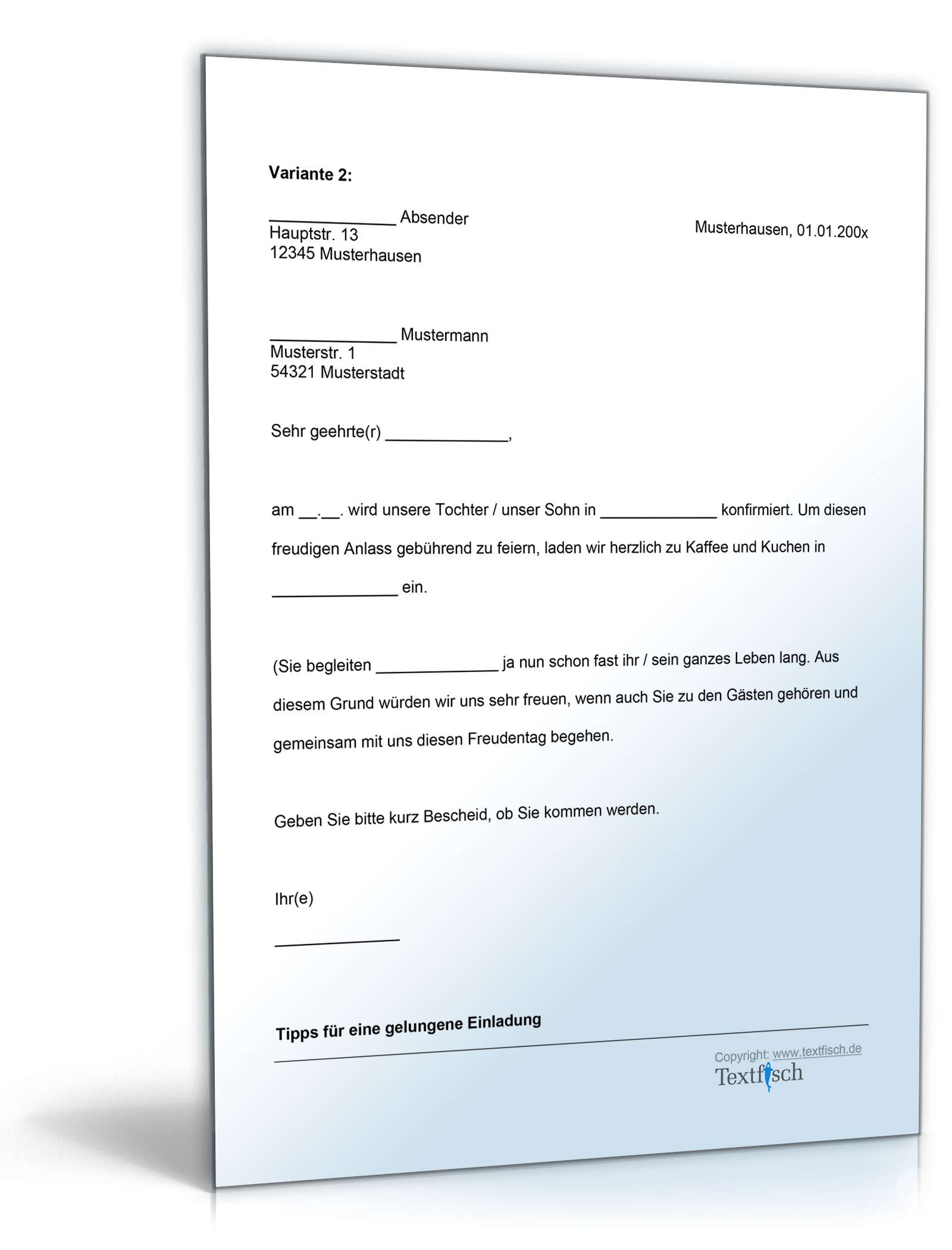 Einladung zur Konfirmation

 Word. Seite: 2