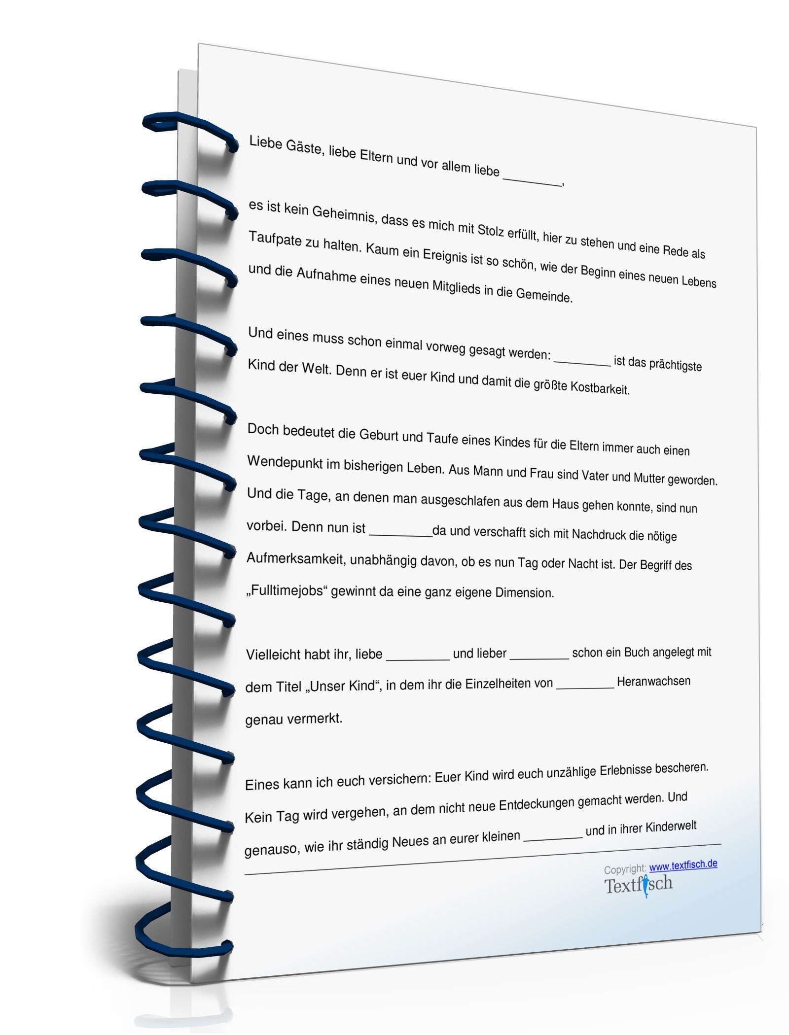 Taufrede für ein Mädchen von Pate/Patin PDF. Seite: 2