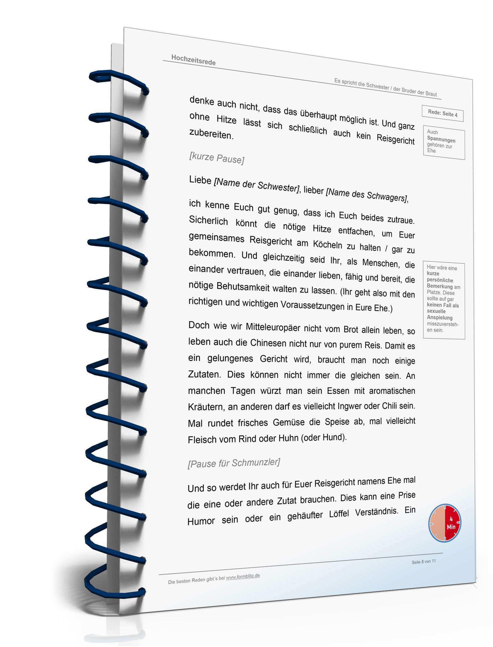 Hochzeitsrede Schwägerschaft an Brautpaar Word. Seite: 8