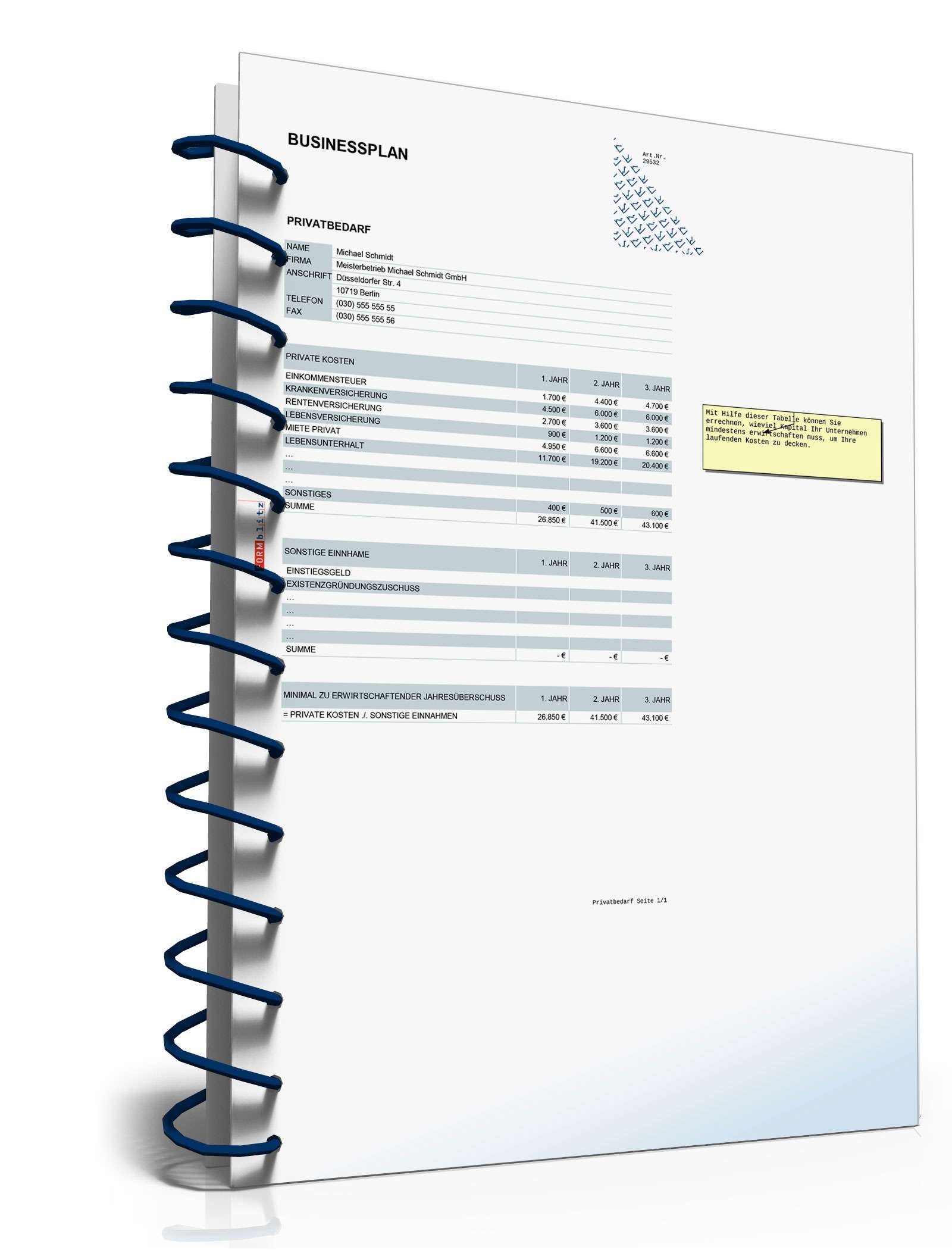 Businessplan Malerbetrieb Excel. Seite: 30