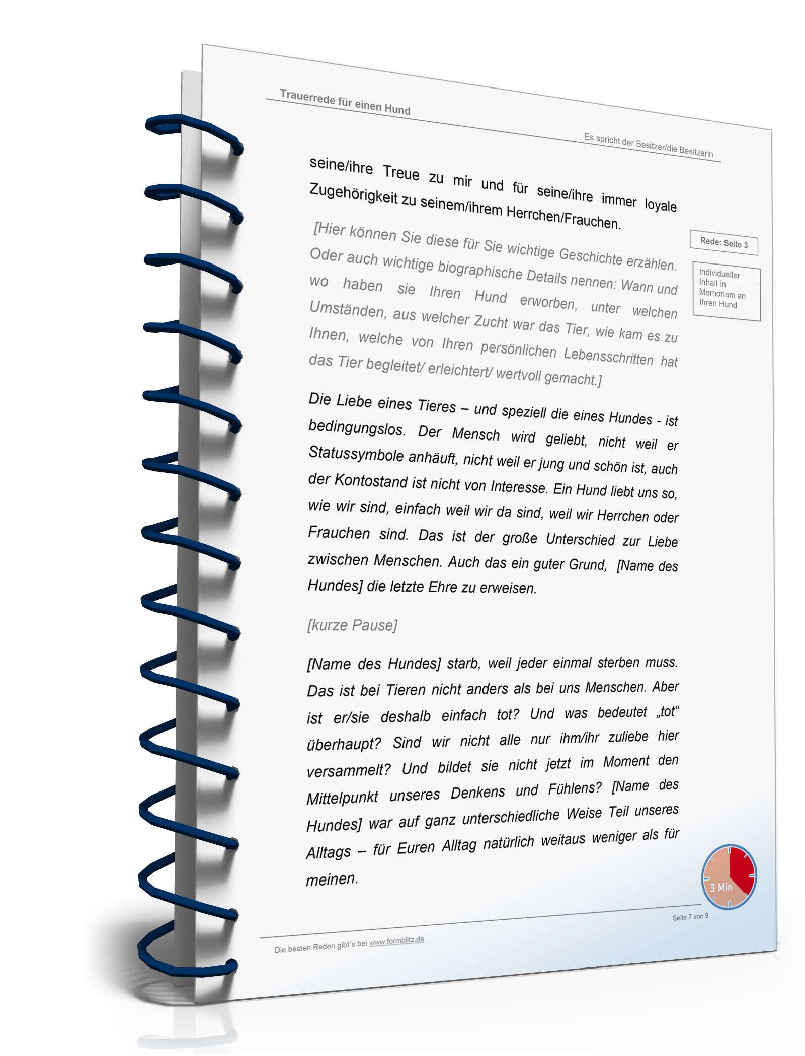 Trauerrede für einen Hund Word. Seite: 7