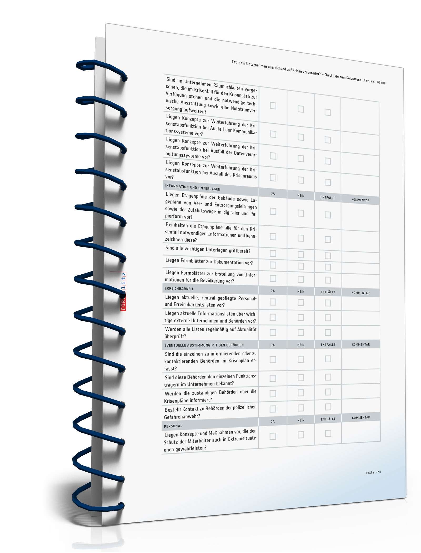 Checkliste Vorsorge Unternehmenskrise  PDF. Seite: 2