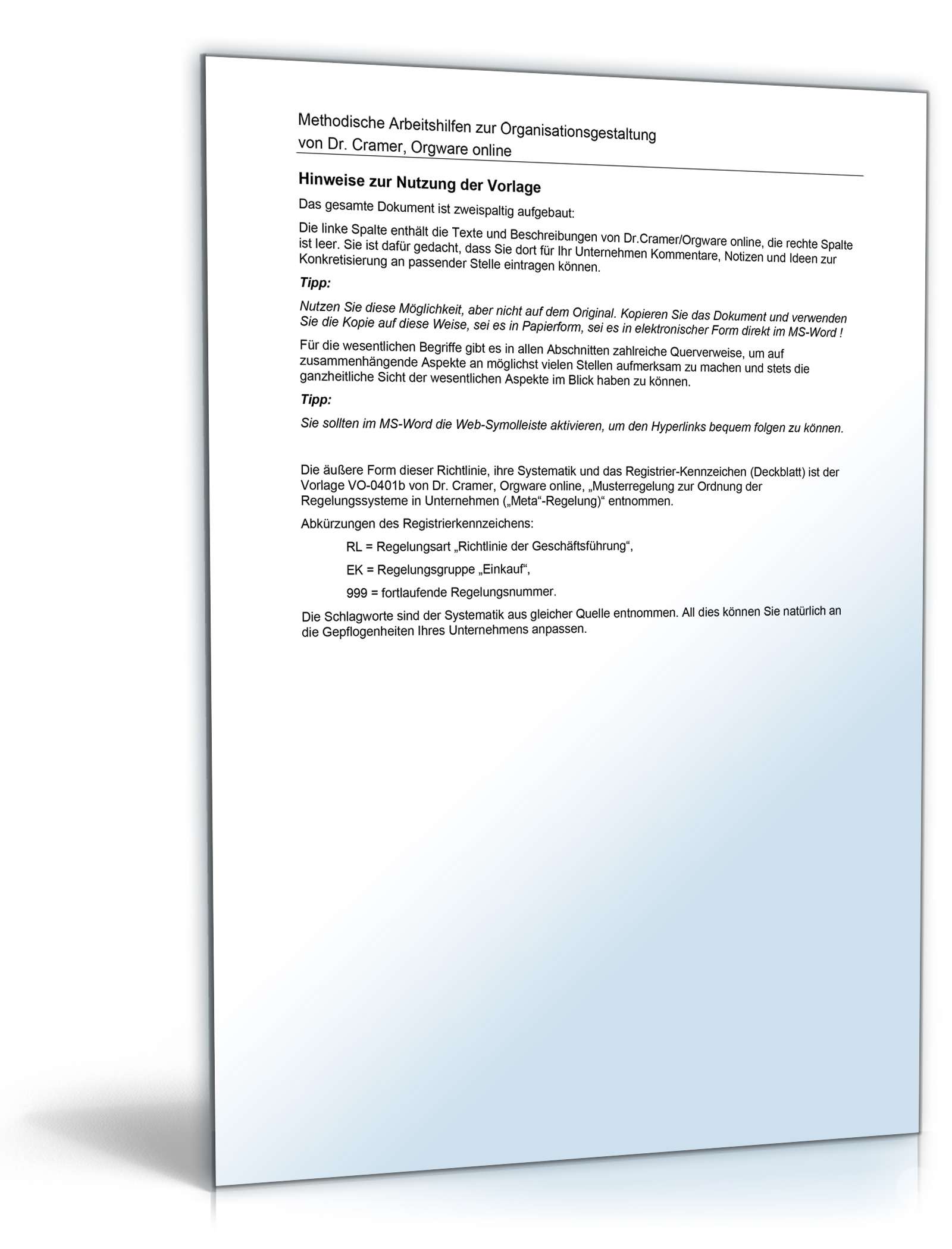 Richtlinien über die Einkaufsgrundsätze Word. Seite: 2