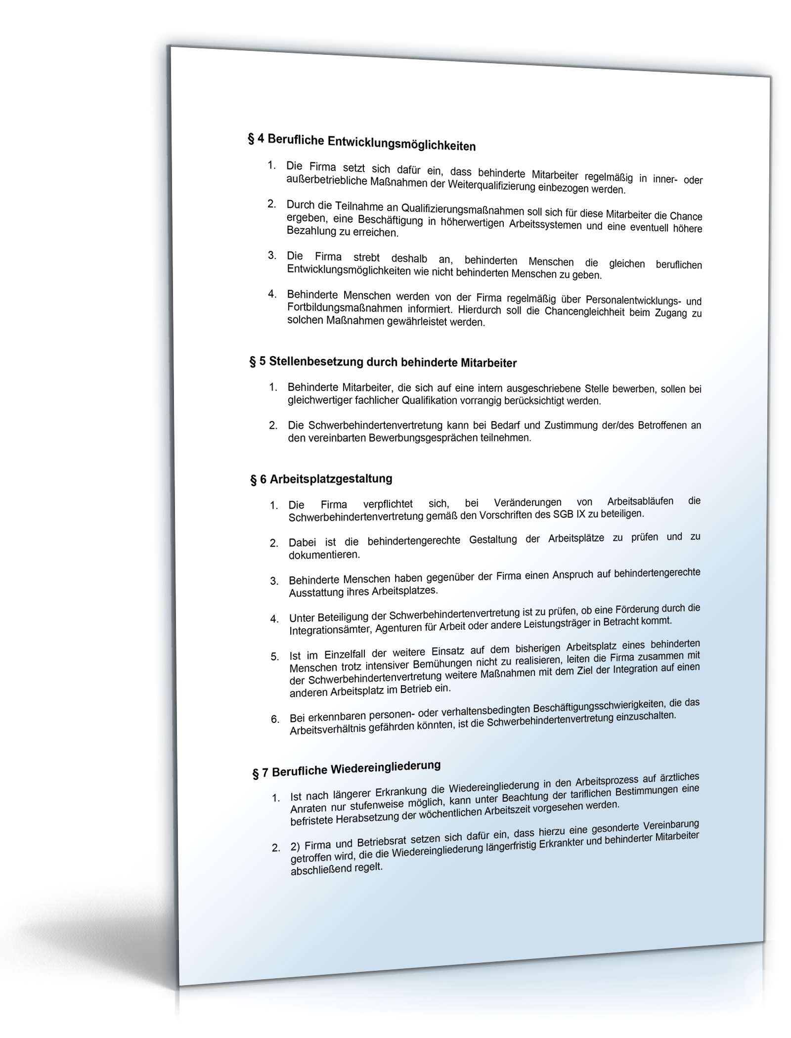 Betriebsvereinbarung Integration PDF. Seite: 2