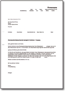 Dienstaufsichtsbeschwerde Word