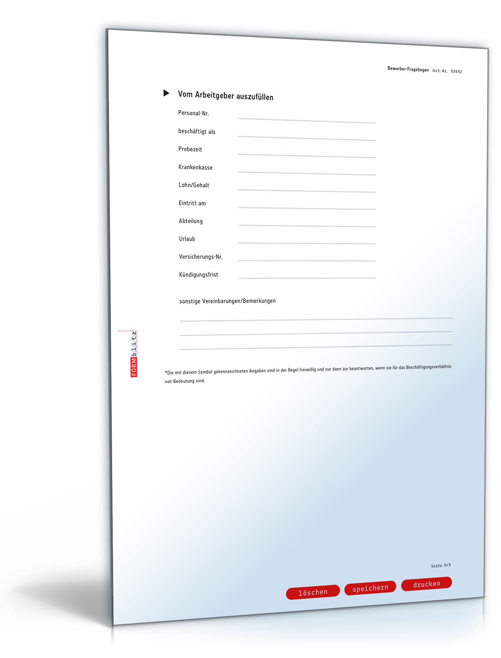 Fragebogen Bewerber PDF. Seite: 5