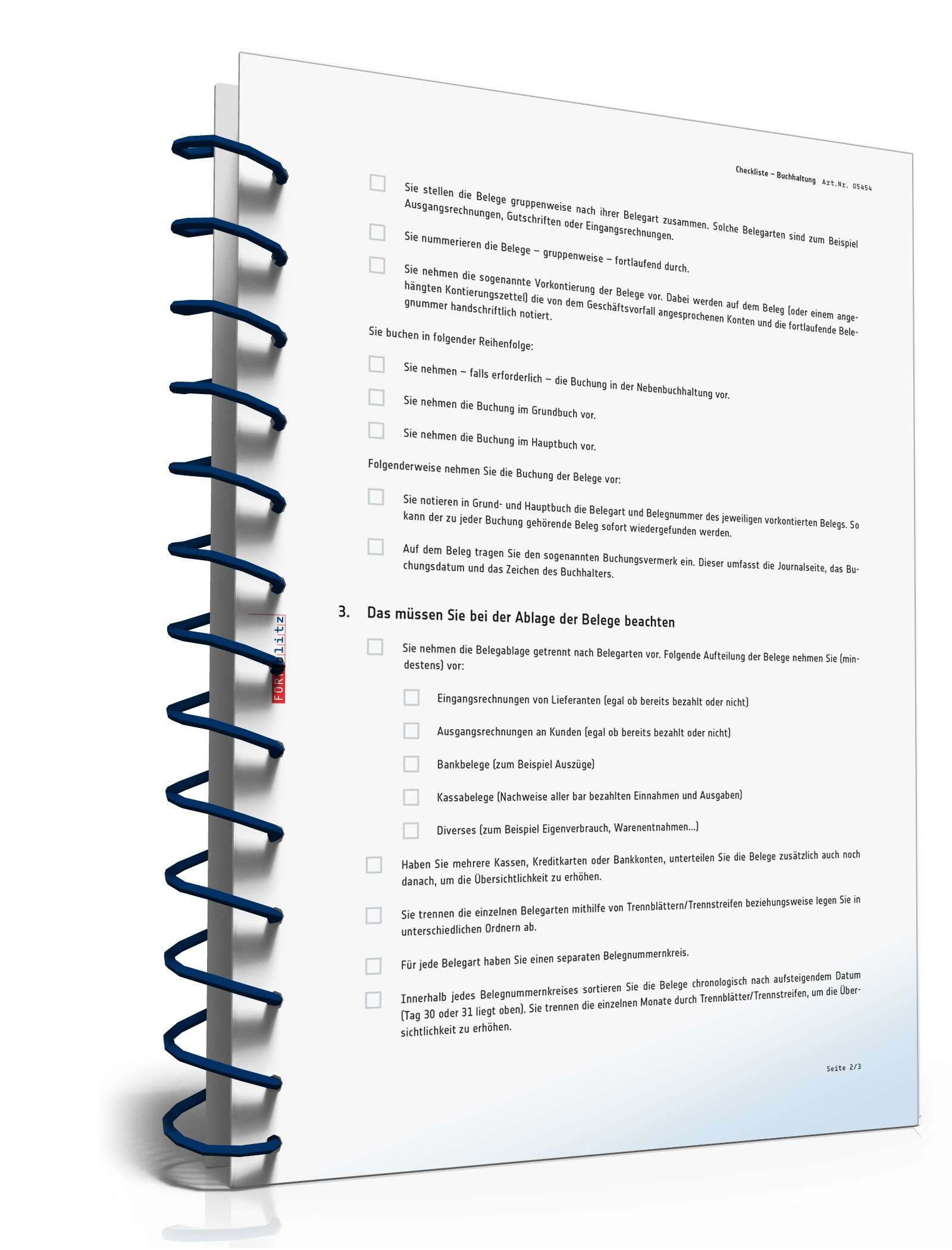 Checkliste Buchhaltung PDF. Seite: 2