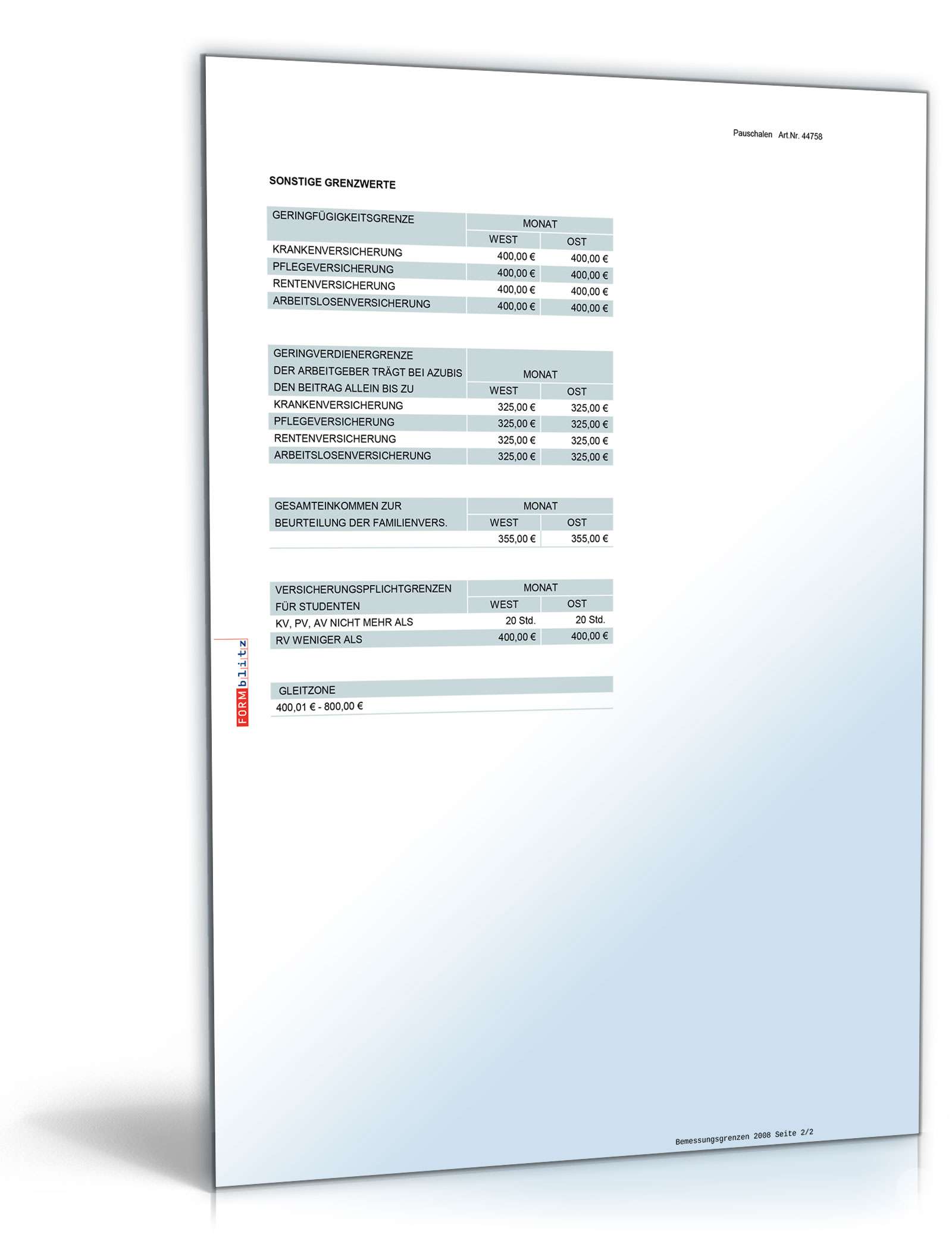 Diverse Pauschalsätze 2010/2012 Excel. Seite: 10