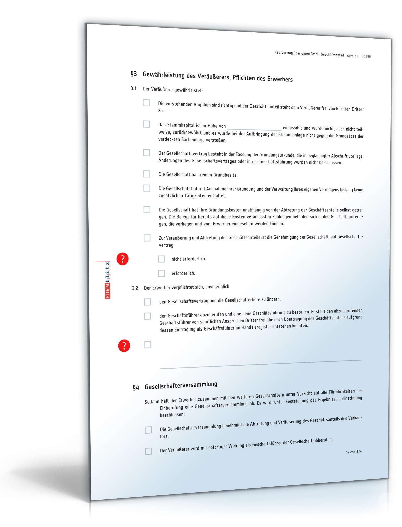 Kaufvertrag GmbH-Geschäftsanteil PDF. Seite: 3