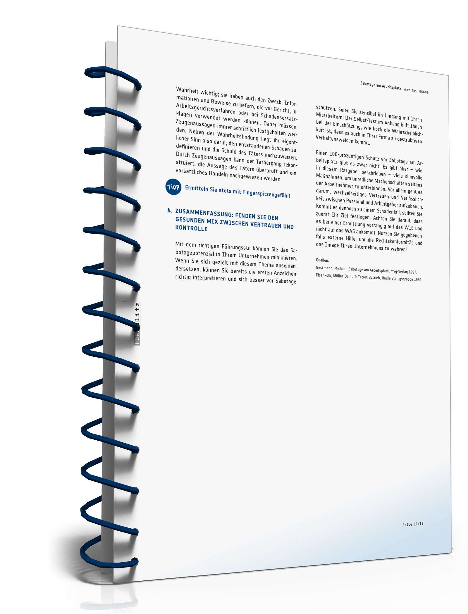 Ratgeber Sabotage Arbeitsplatz PDF. Seite: 12