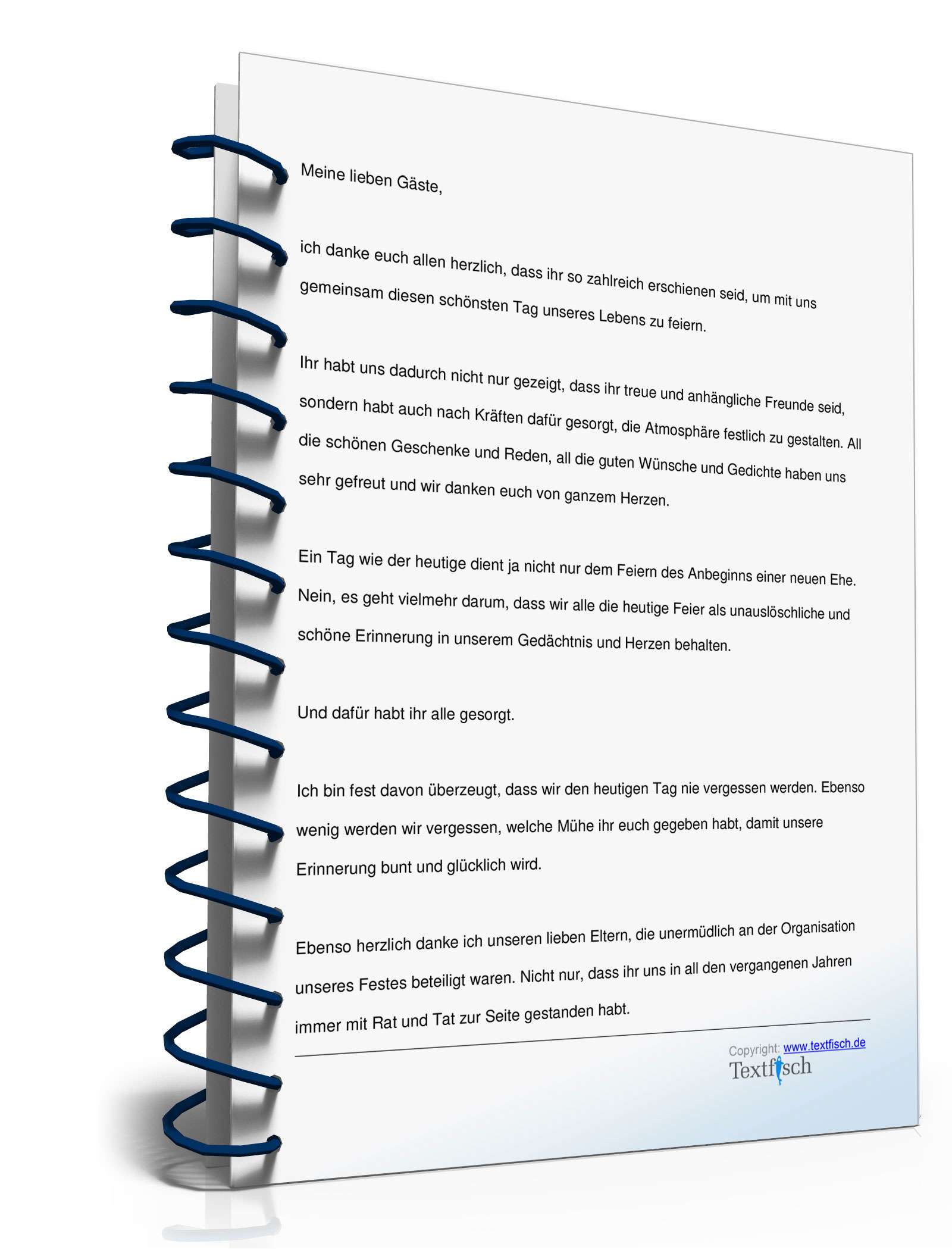 Hochzeitsrede Dankesrede des Bräutigams PDF. Seite: 2