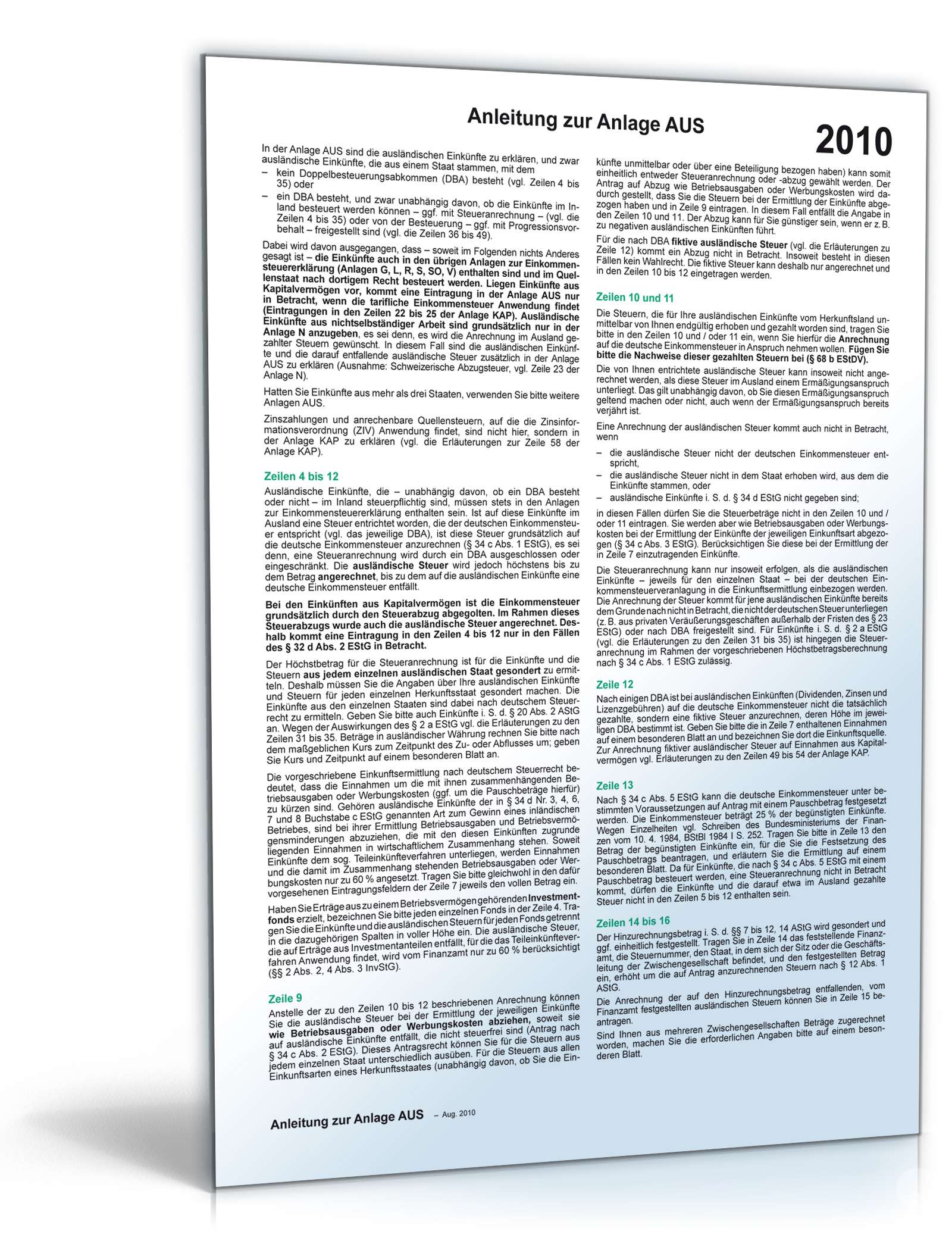 Anleitung Anlage AUS 2010 PDF