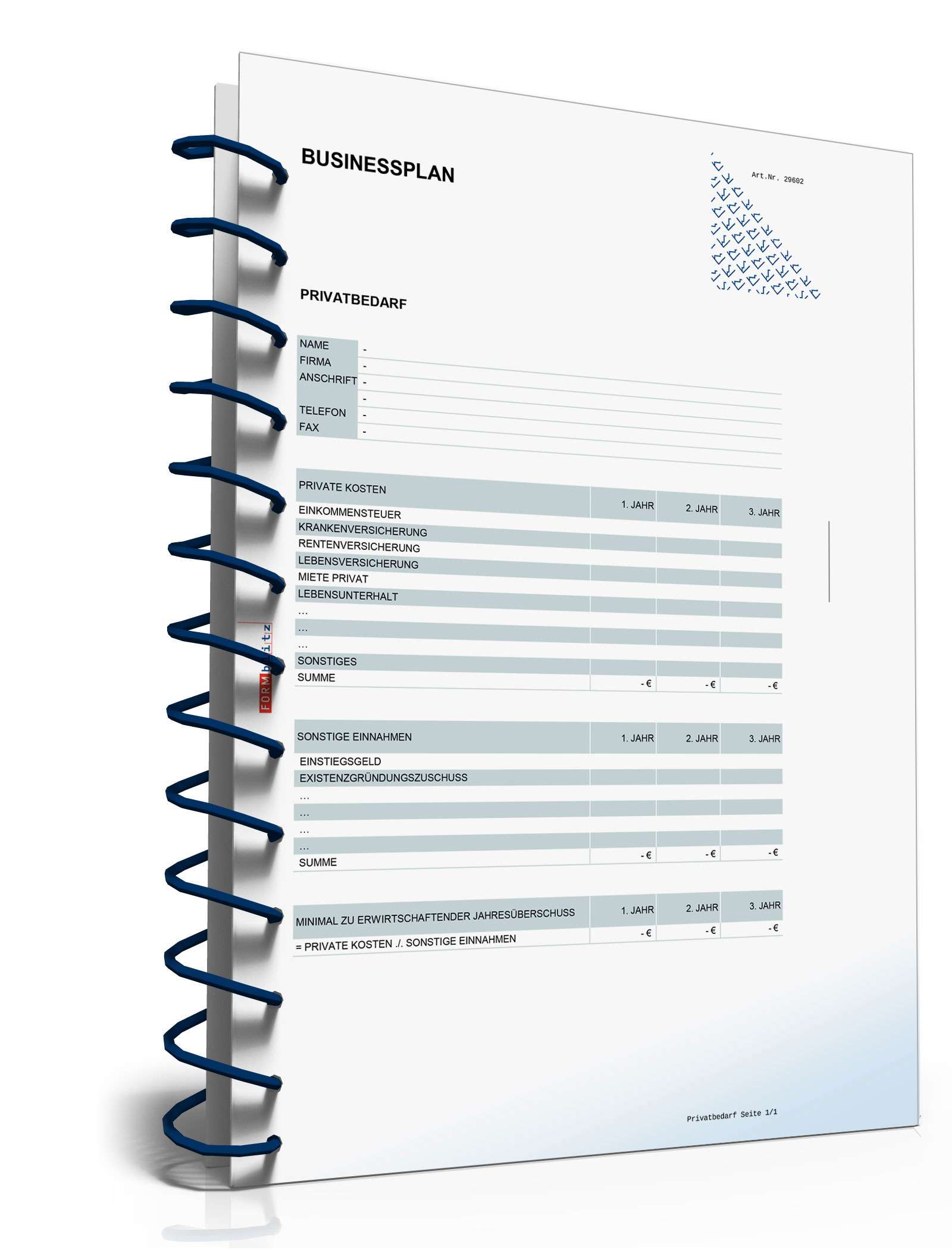 Businessplan Handwerk Excel. Seite: 30