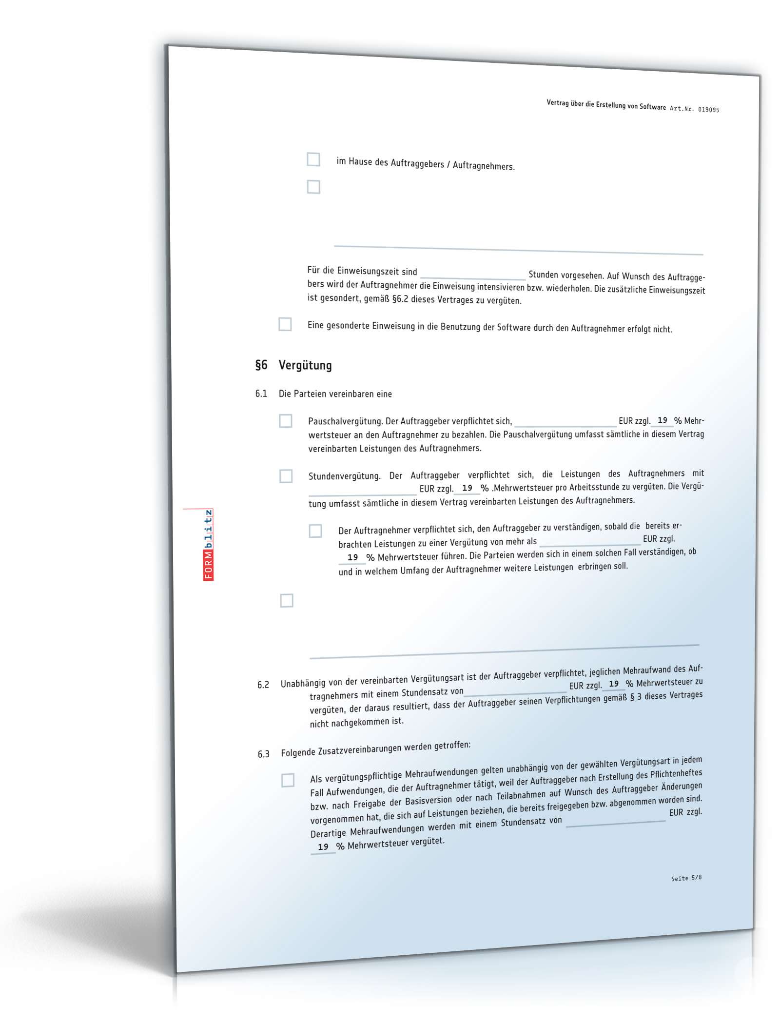 Vertrag Softwareerstellung PDF. Seite: 5