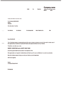 Weihnachtsbrief Geschäftspartner Englisch/Deutsch Word