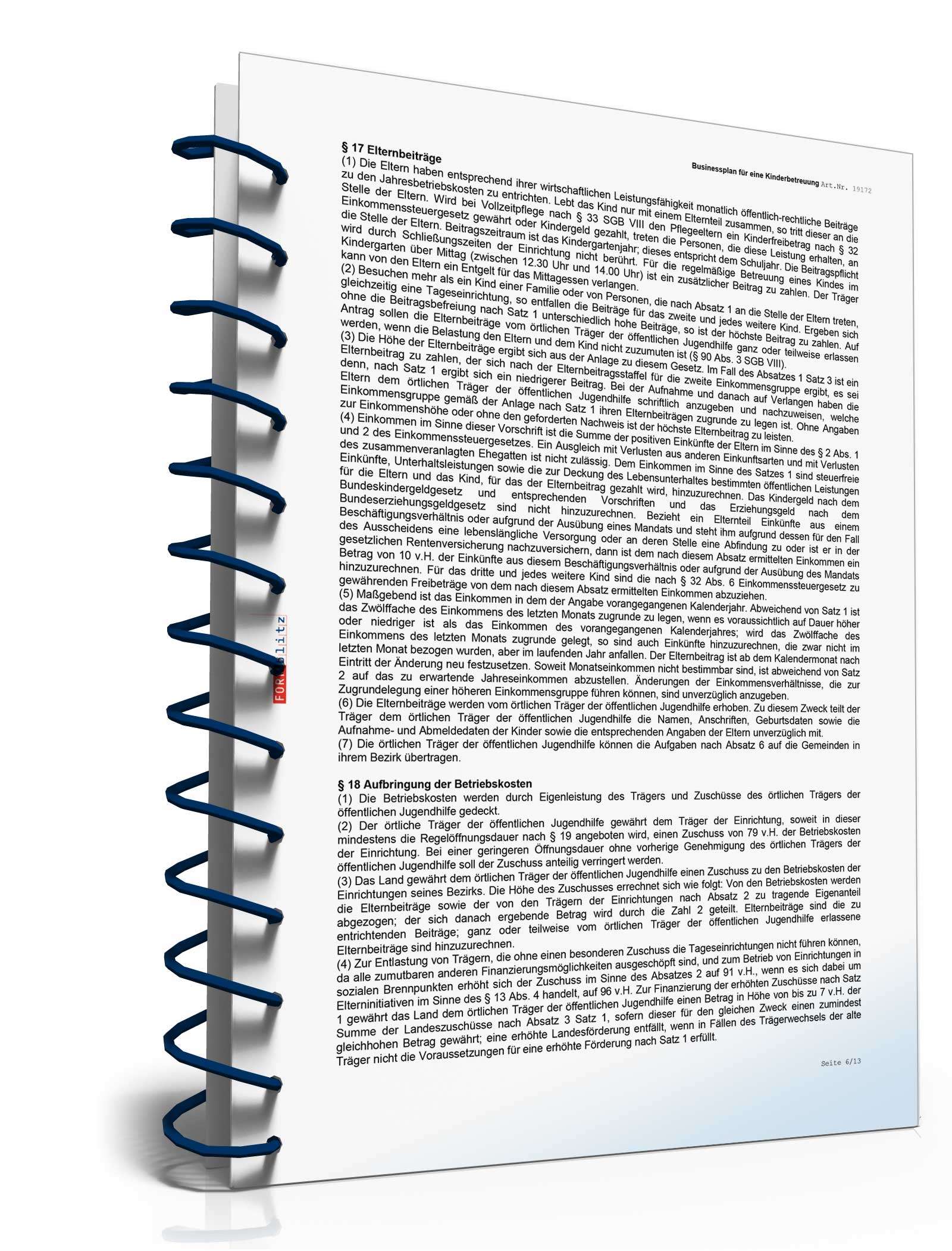 Businessplan Kinderbetreuung Excel. Seite: 31