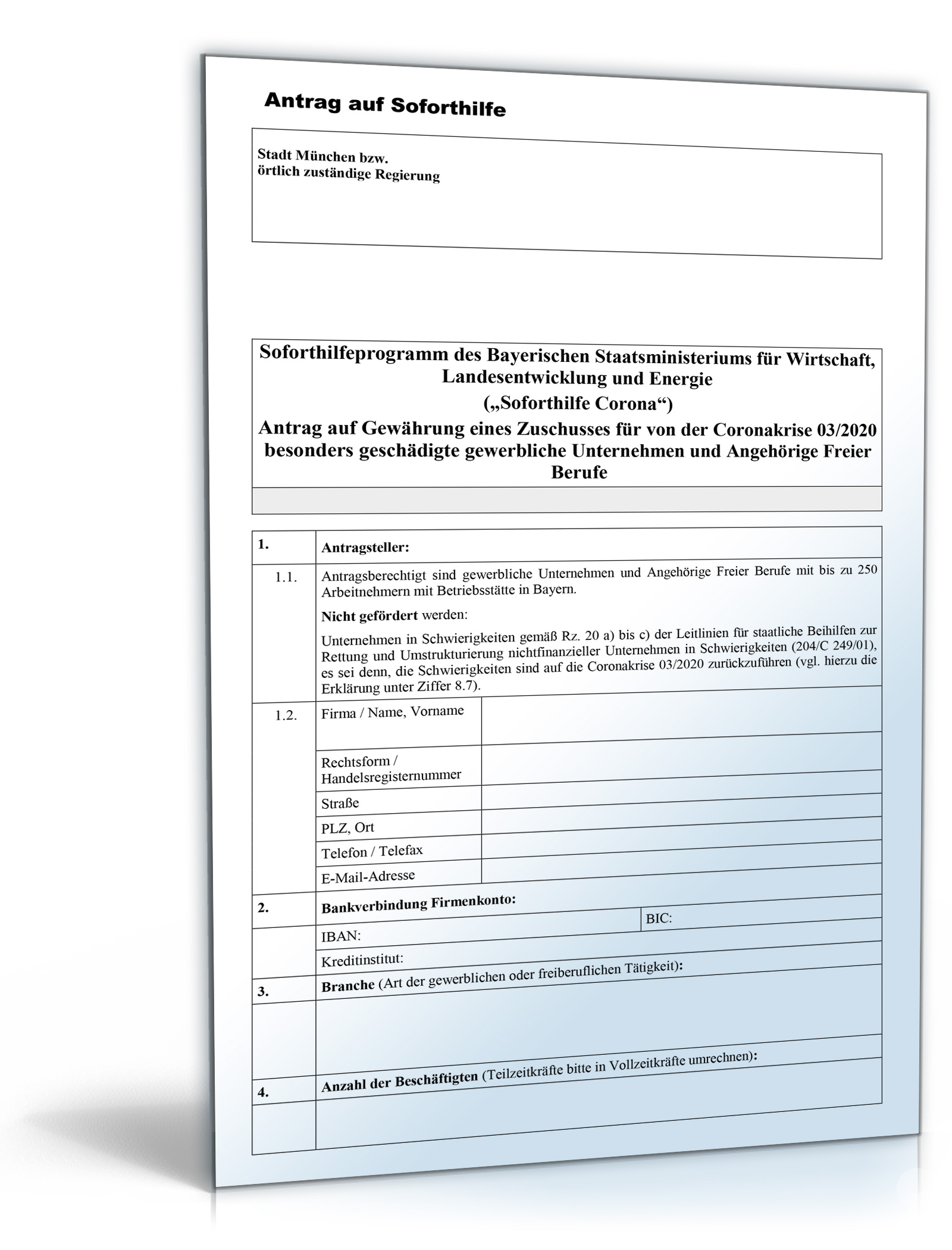 Antrag Soforthilfe Corona PDF