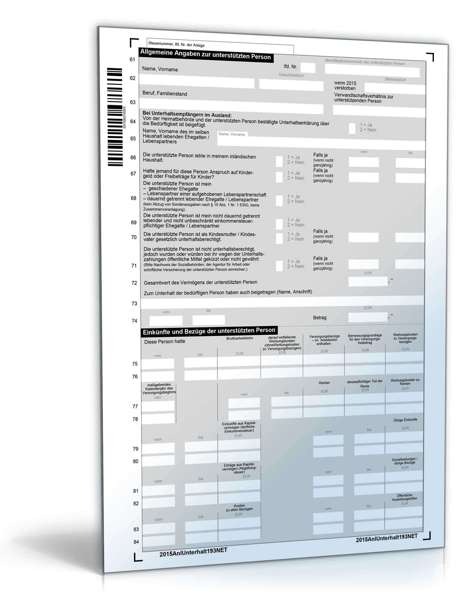 Anlage Unterhalt 2015 PDF. Seite: 3