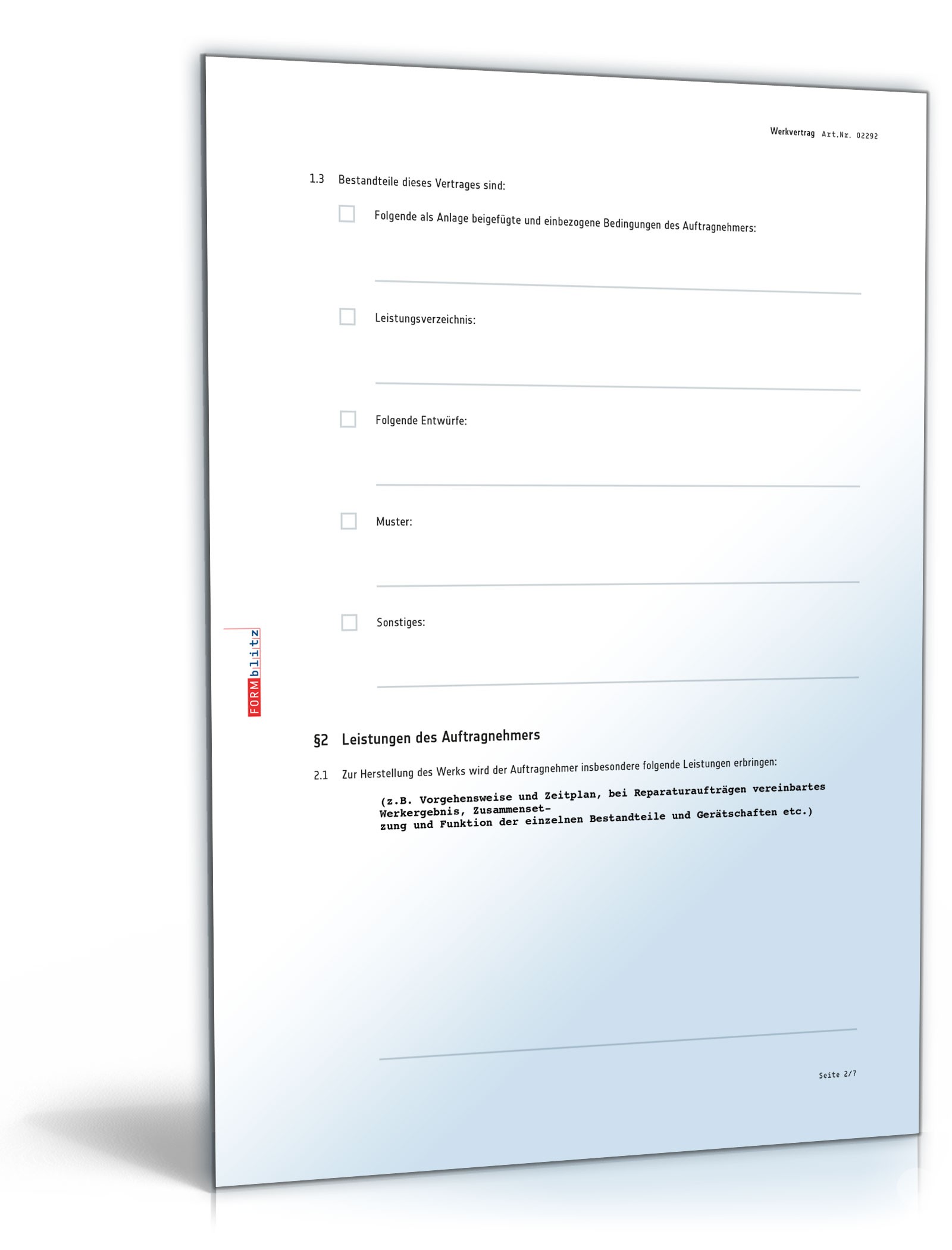 Werkvertrag nach BGB PDF. Seite: 2