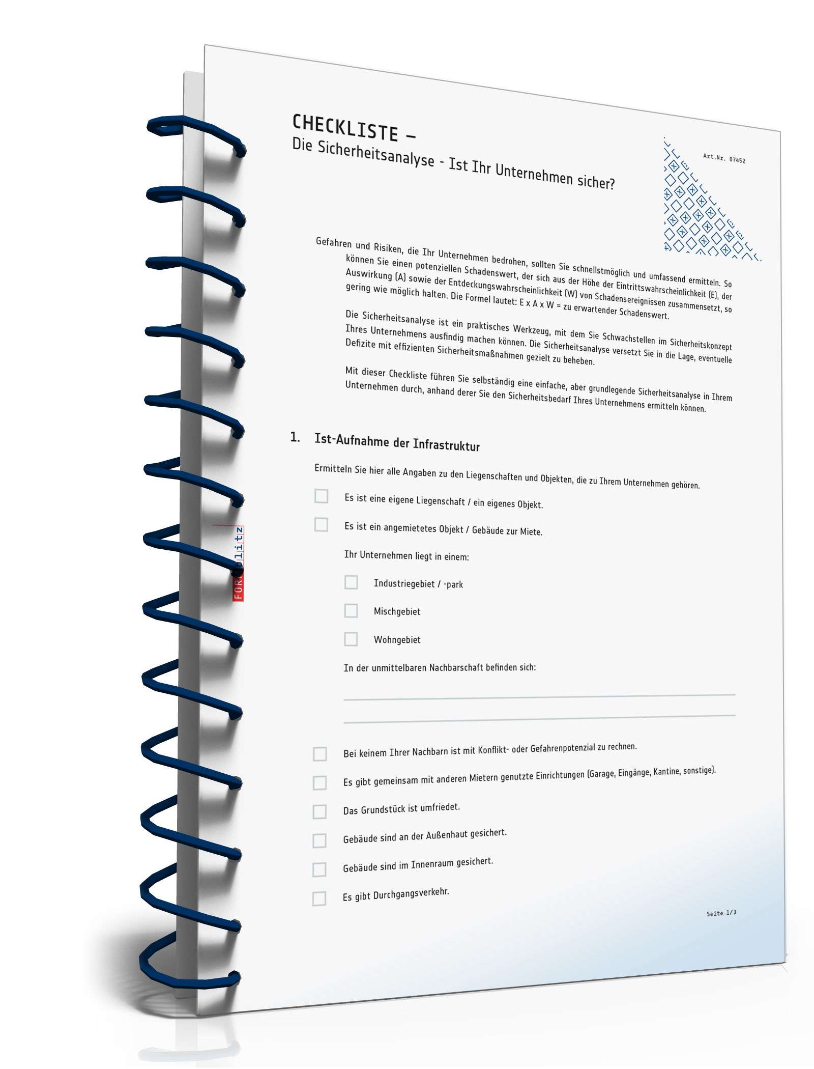Checkliste Sicherheitsanalyse Unternehmen PDF