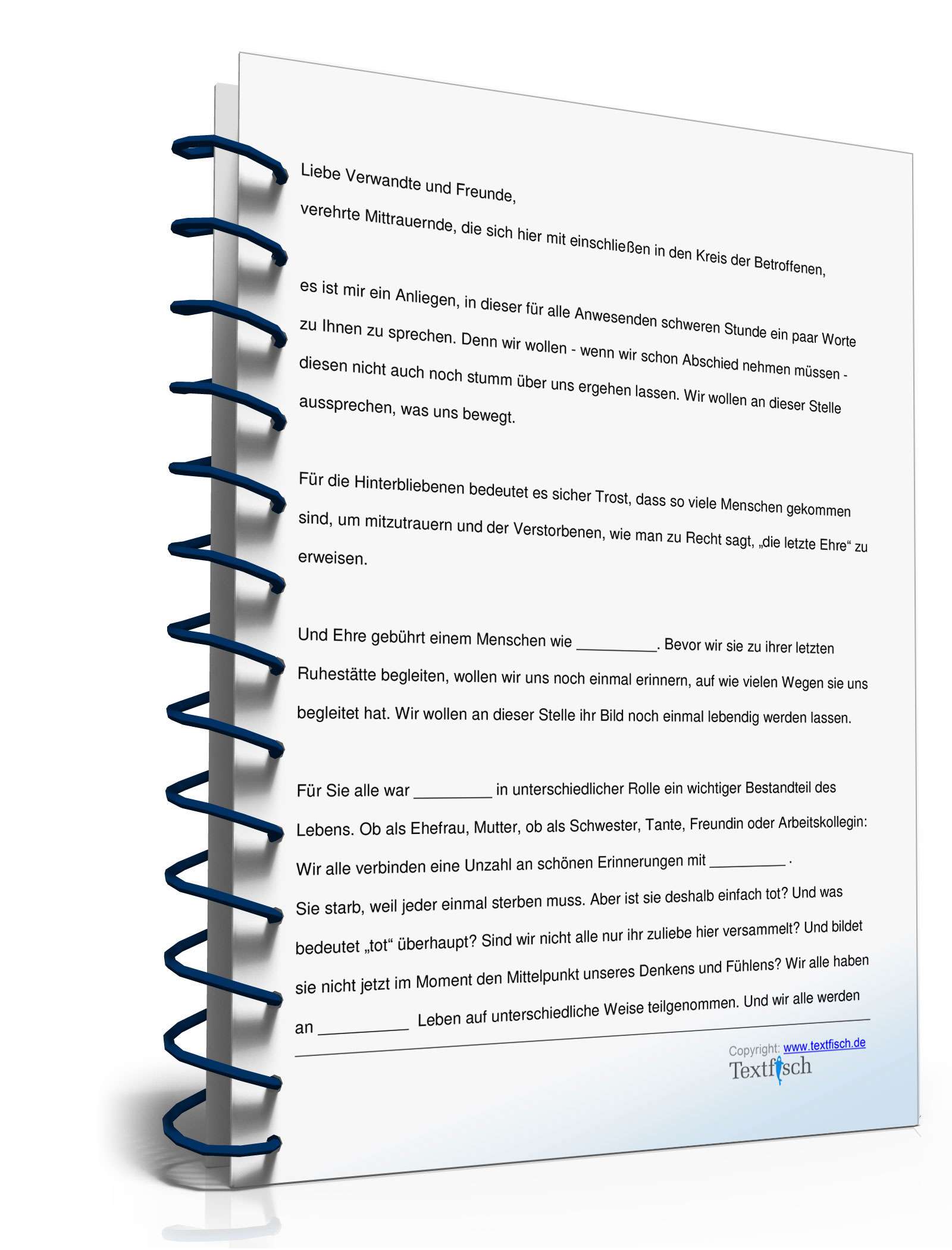 Trauerrede für Verstorbene durch Bestatter PDF. Seite: 2