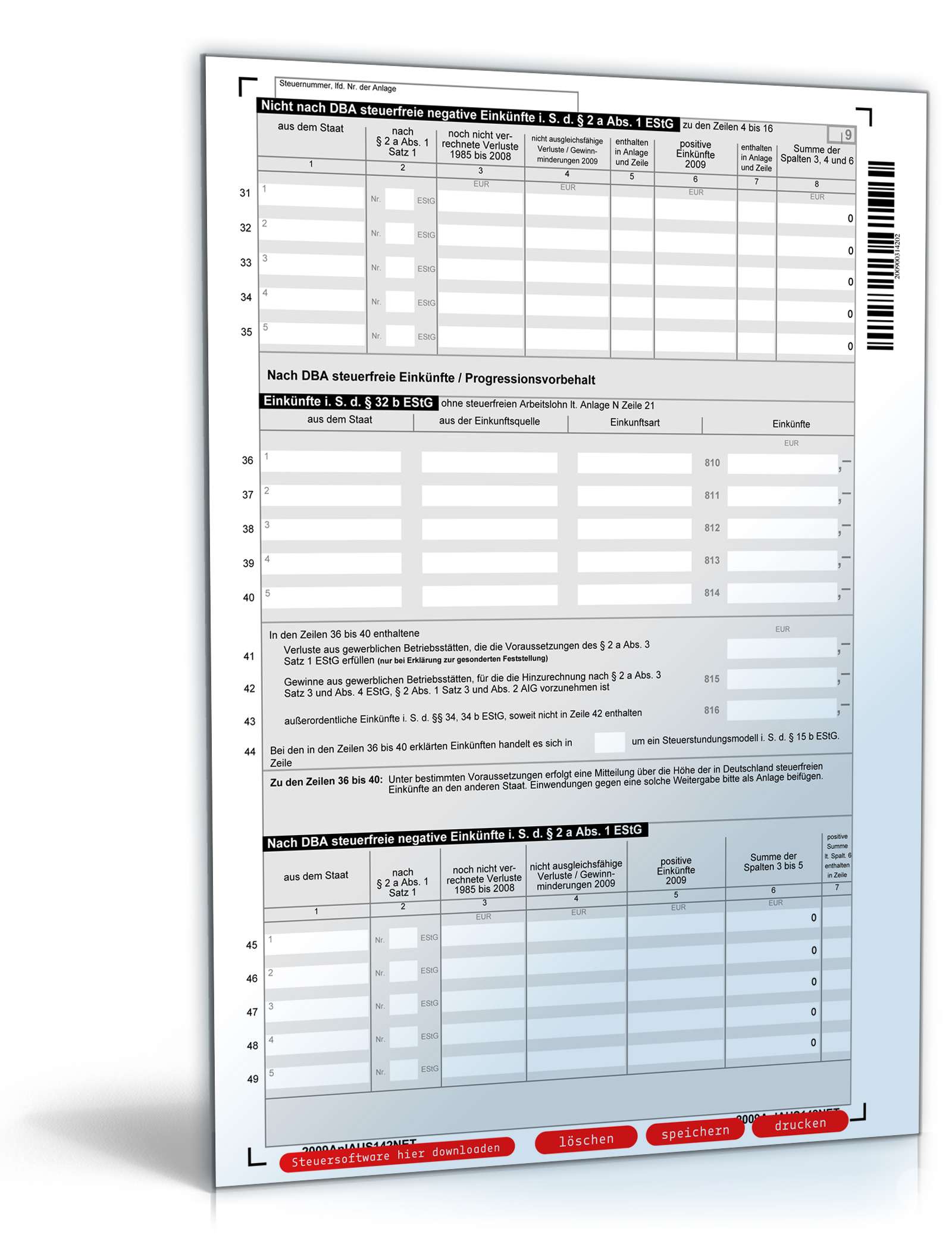 Anlage AUS 2009 PDF. Seite: 2