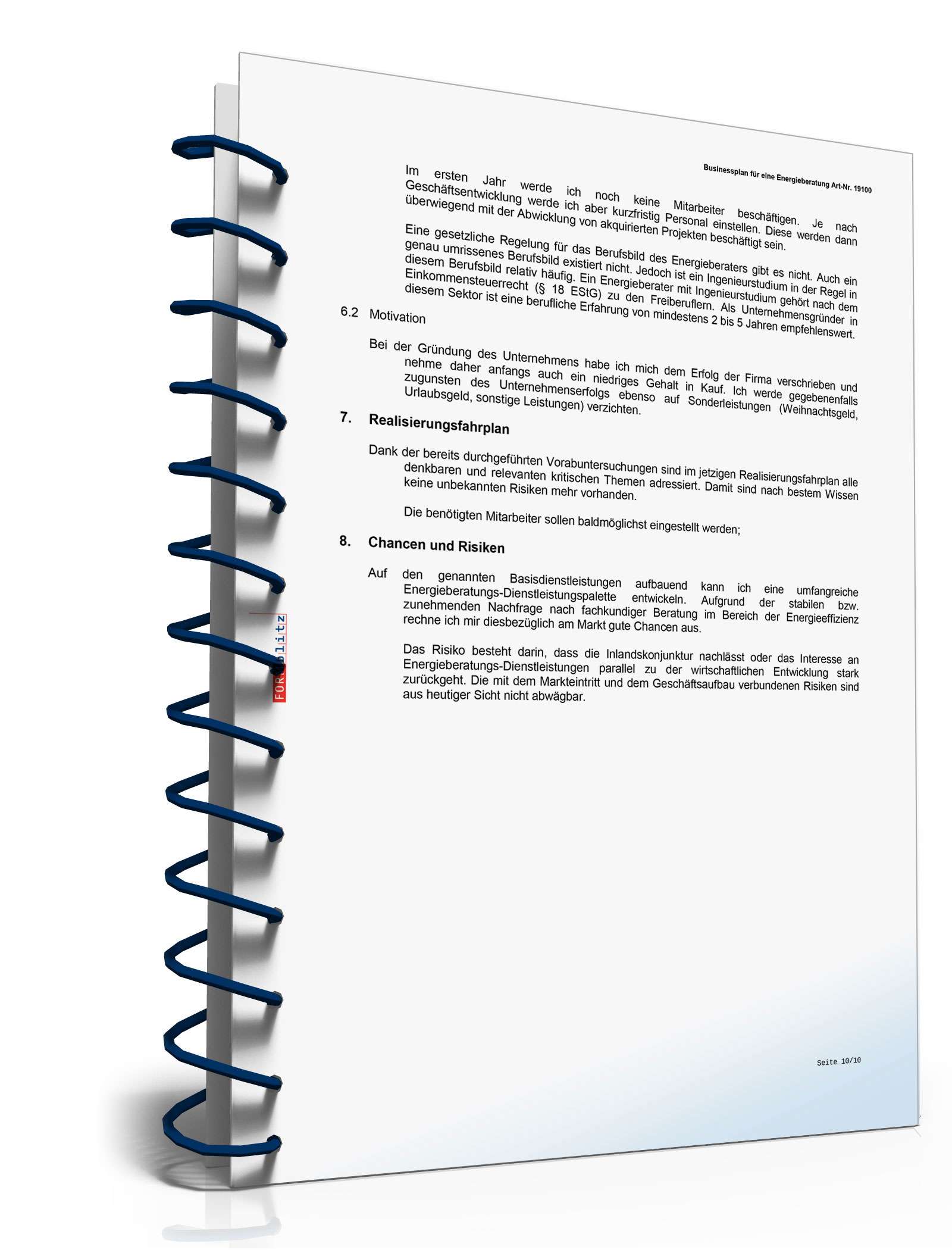 Businessplan Energieberatung Excel. Seite: 13