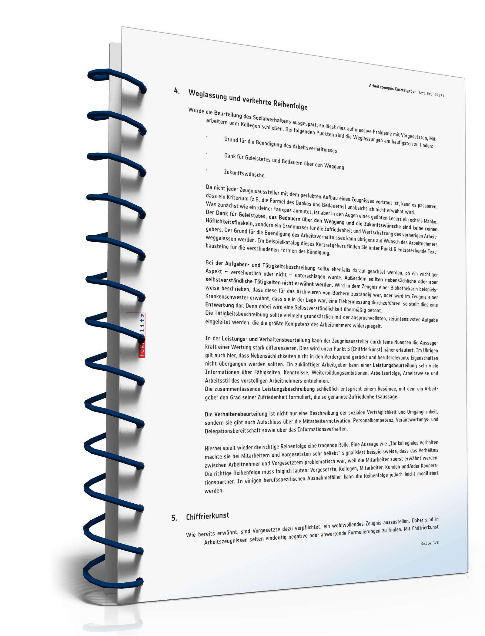 Arbeitszeugnis korrekt erstellt und richtig interpretiert PDF. Seite: 4