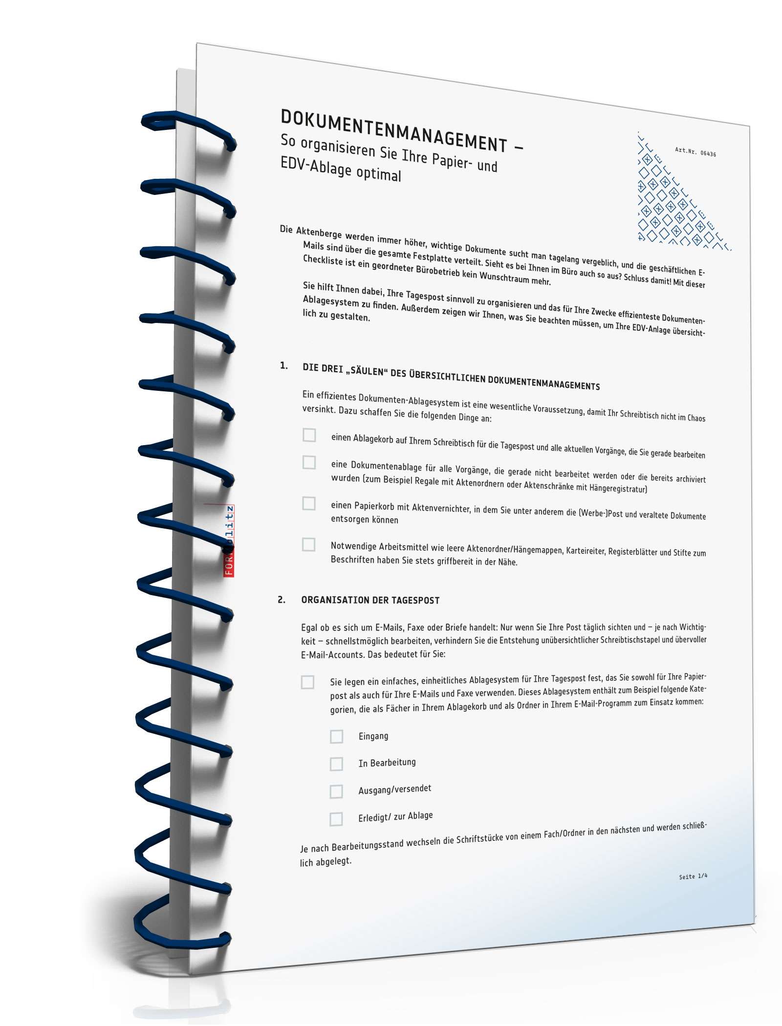 Checkliste Dokumentenmanagement PDF