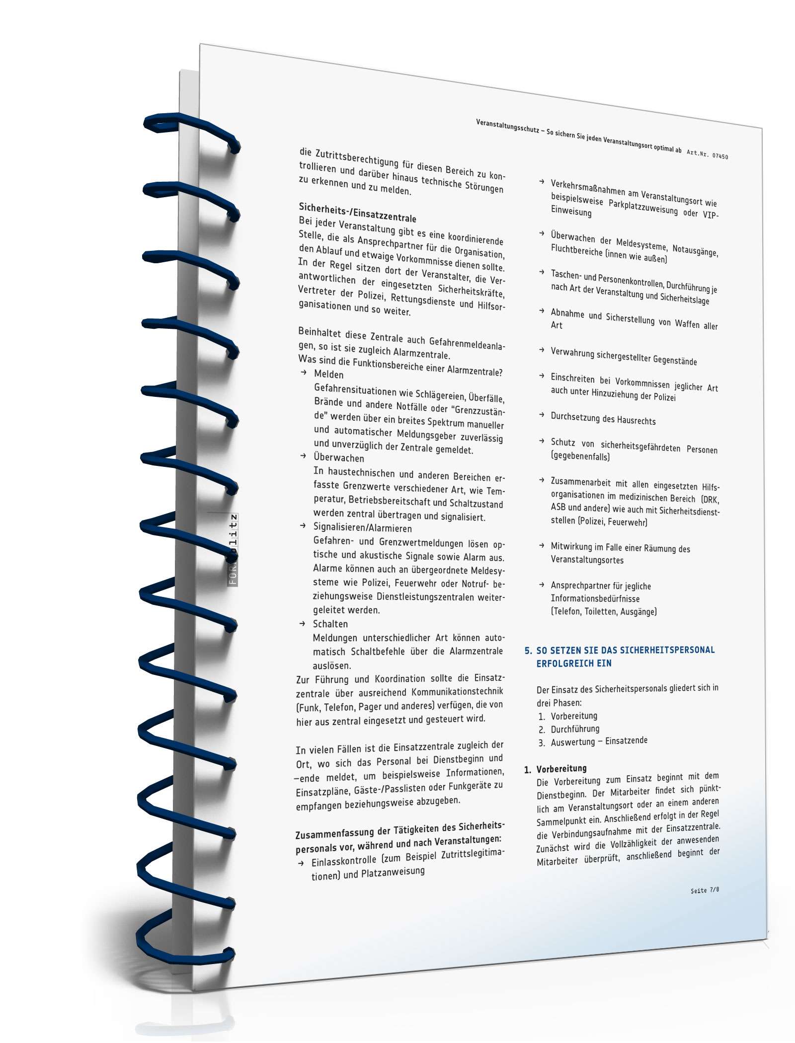 Ratgeber Veranstaltungsschutz PDF. Seite: 8