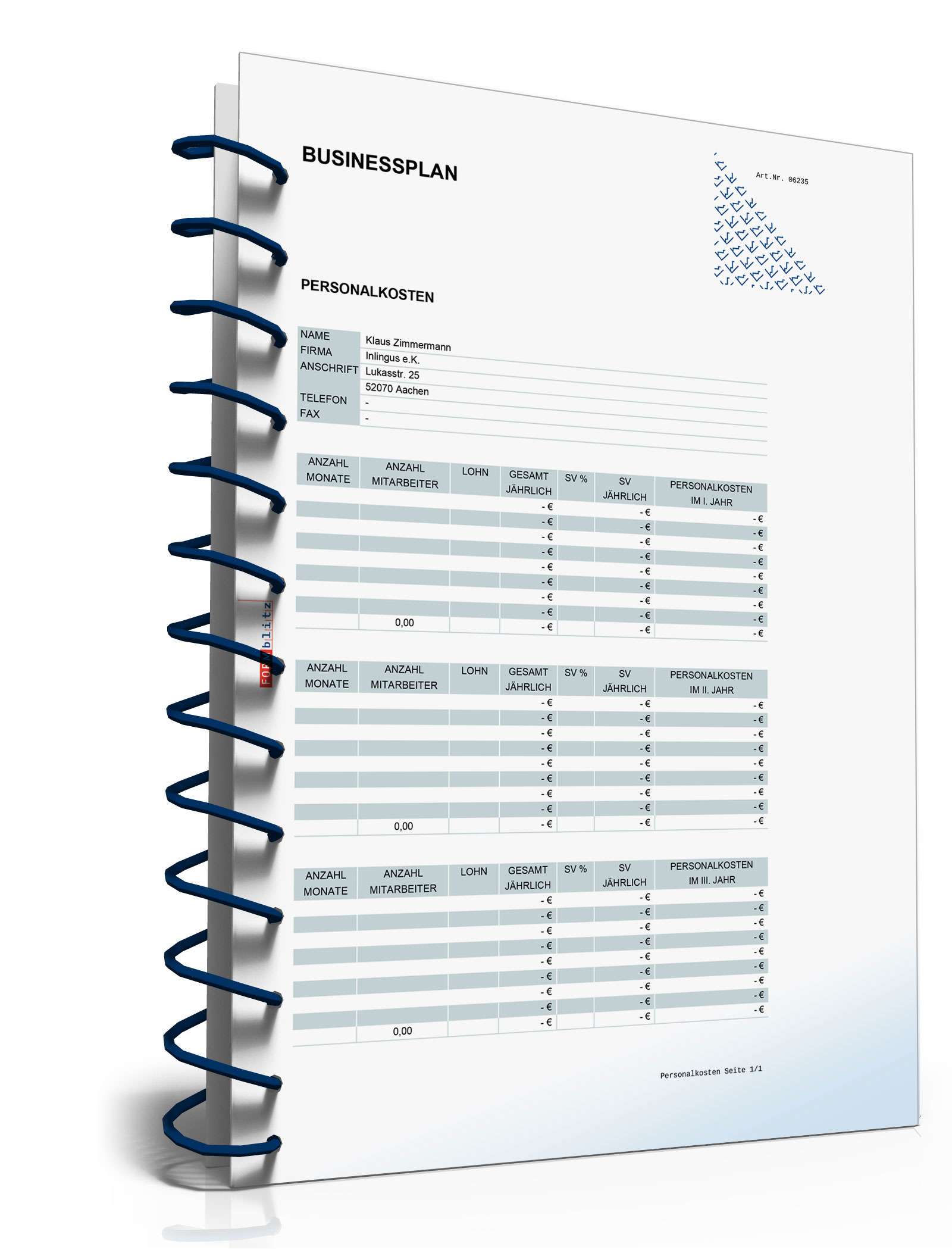 Businessplan Übersetzungsbüro Excel. Seite: 31
