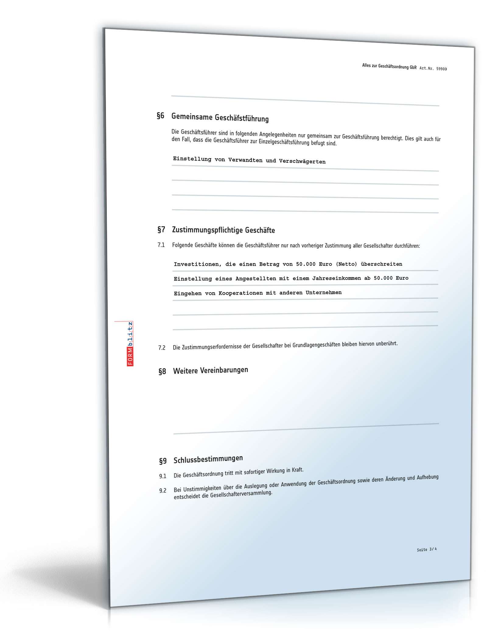 Alles zur Geschäftsordnung GbR PDF. Seite: 3